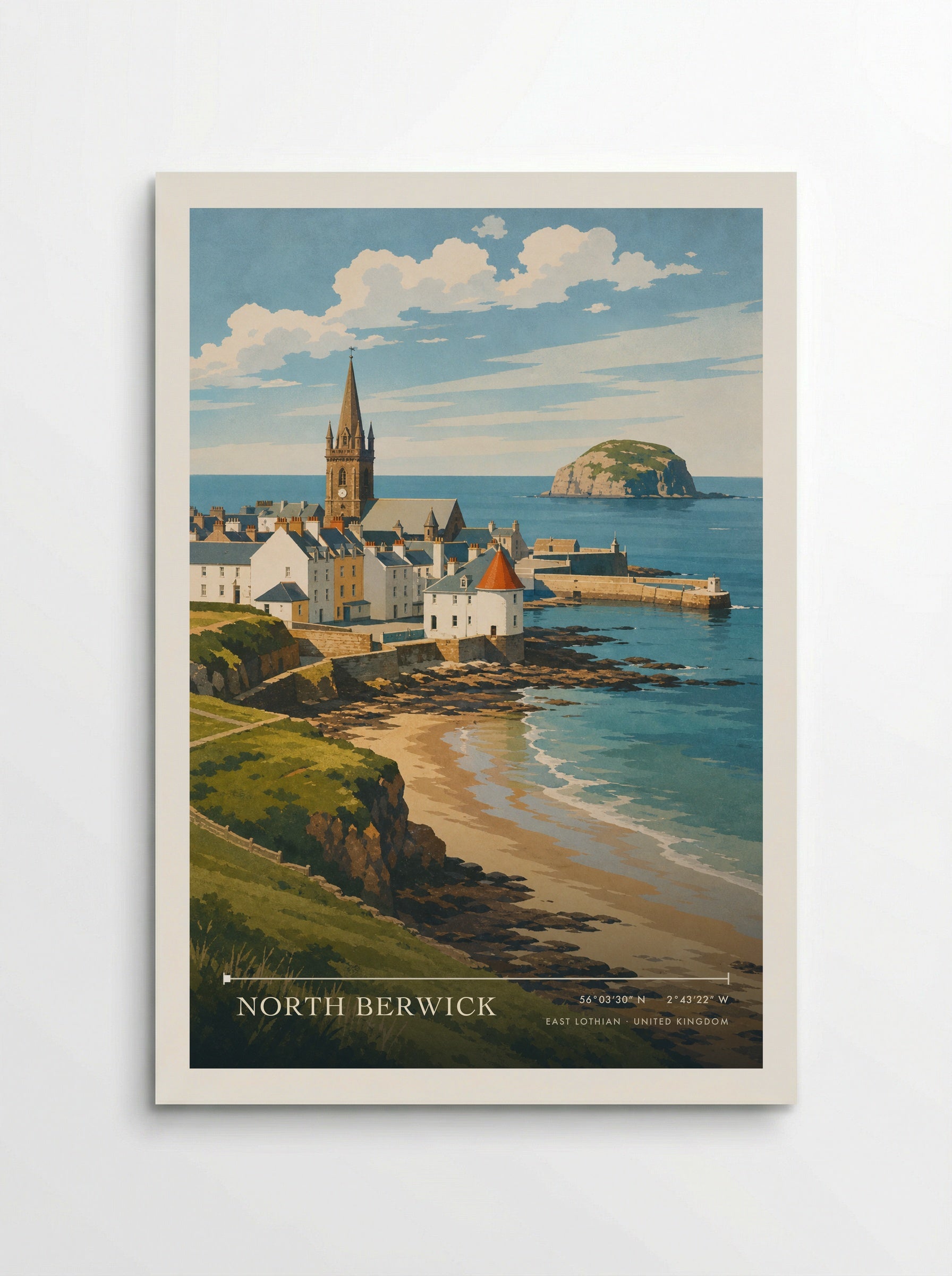 North Berwick East Lothian United Kingdom Travel Poster - Poster