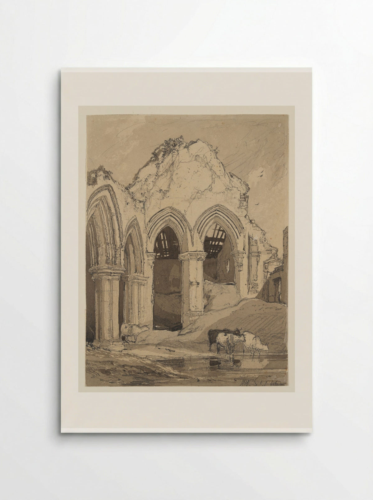 North Creake Abbey, Norfolk - John Sell Cotman - Poster