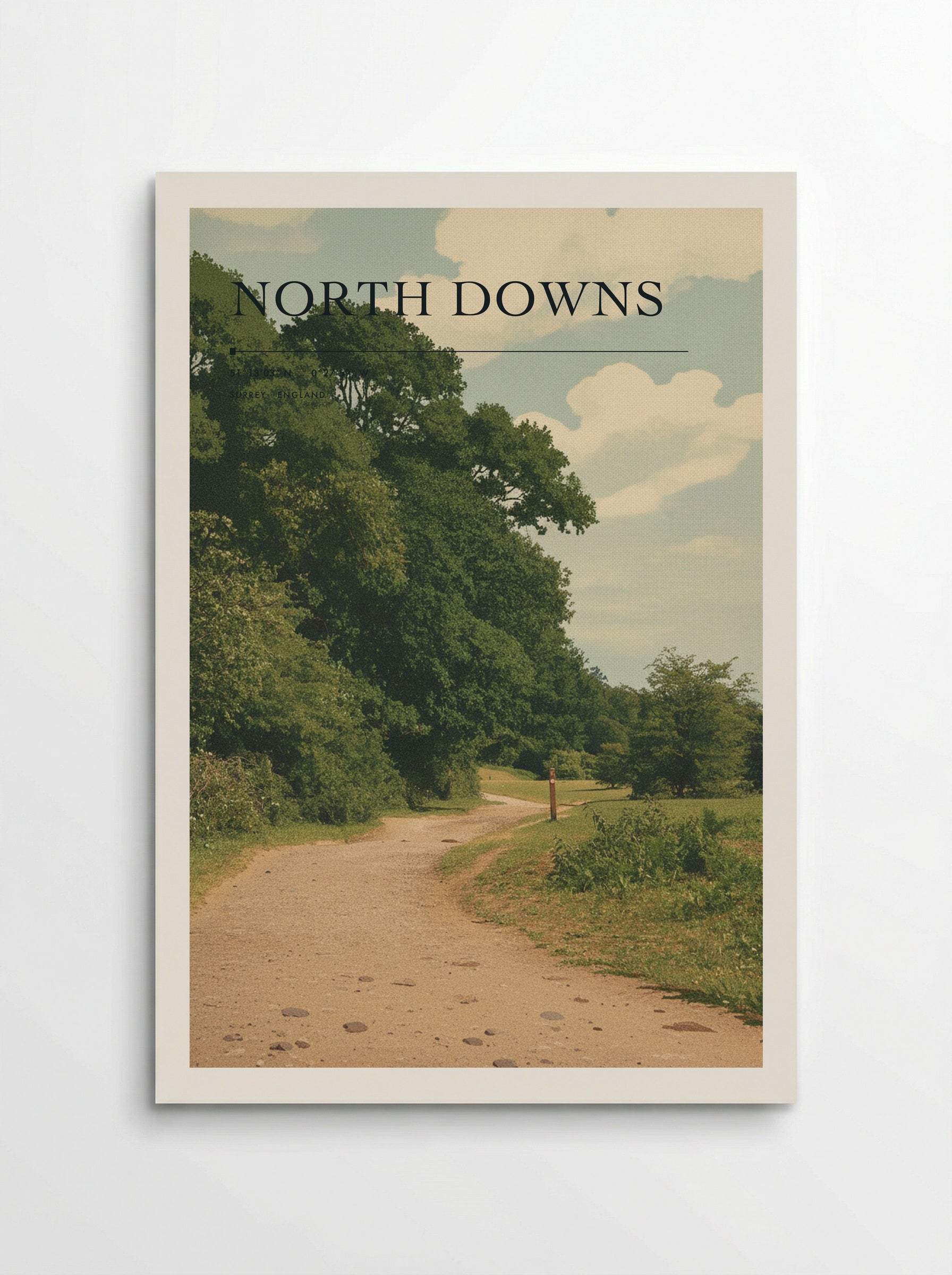 North Downs Surrey England Travel Poster - Poster