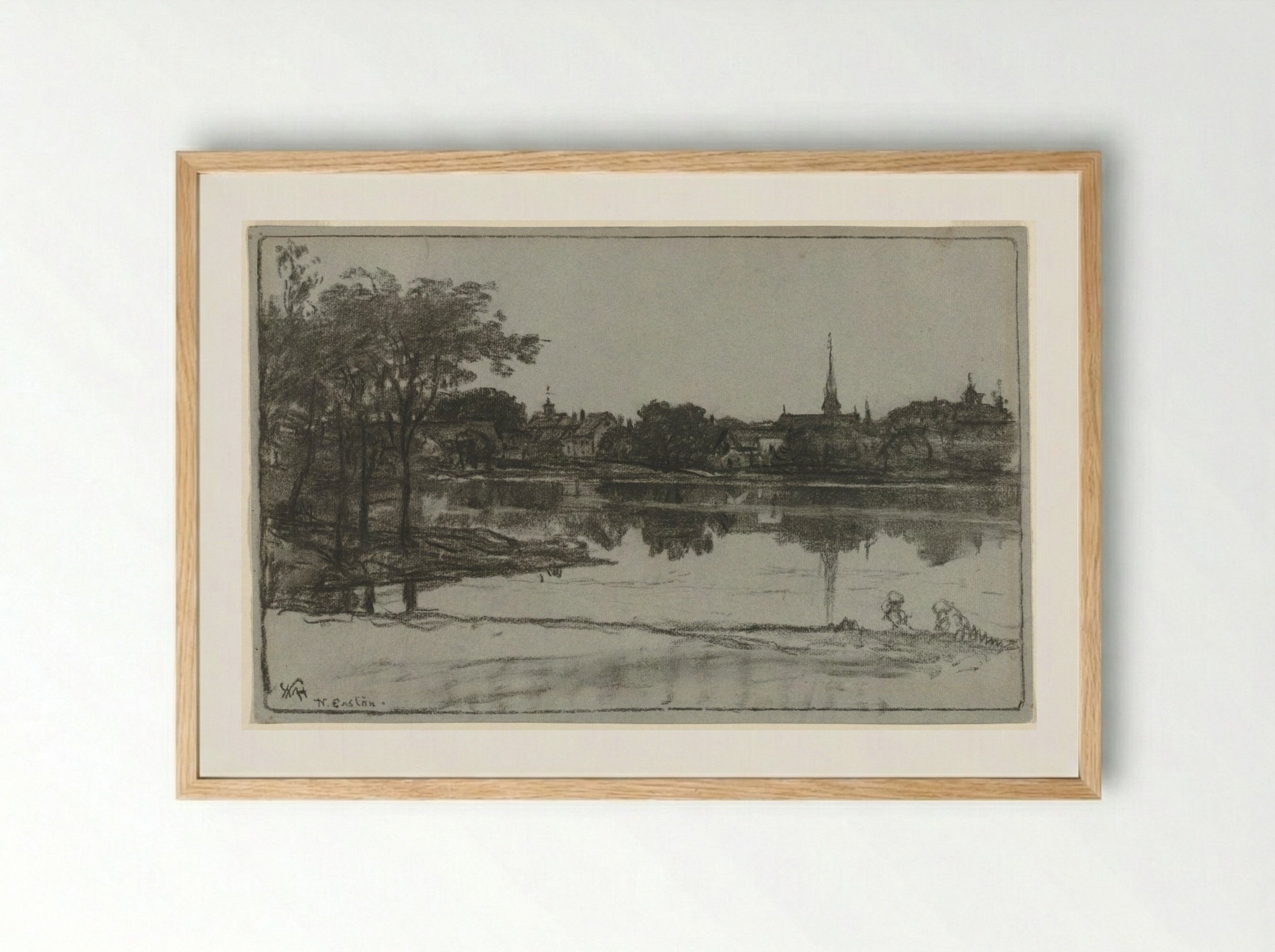 North Easton, Massachusetts - William Morris Hunt - Framed Print Wood