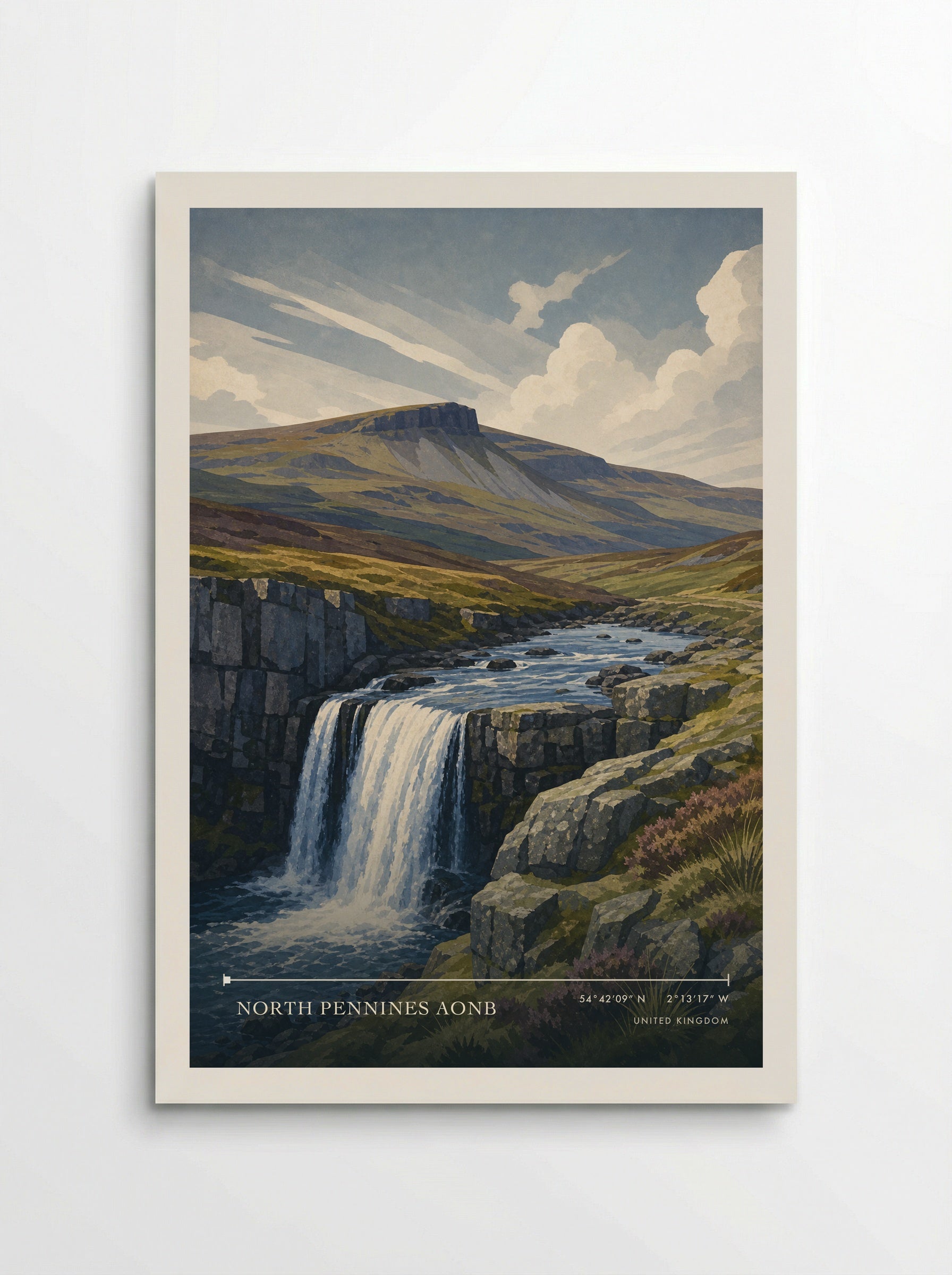 North Pennines AONB United Kingdom Travel Poster - Poster