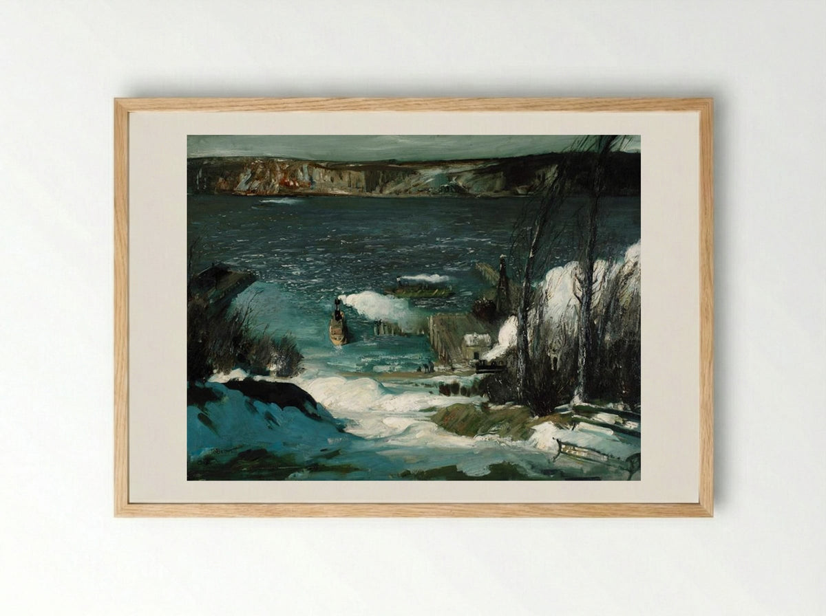 North River - George Bellows - Framed Print Wood