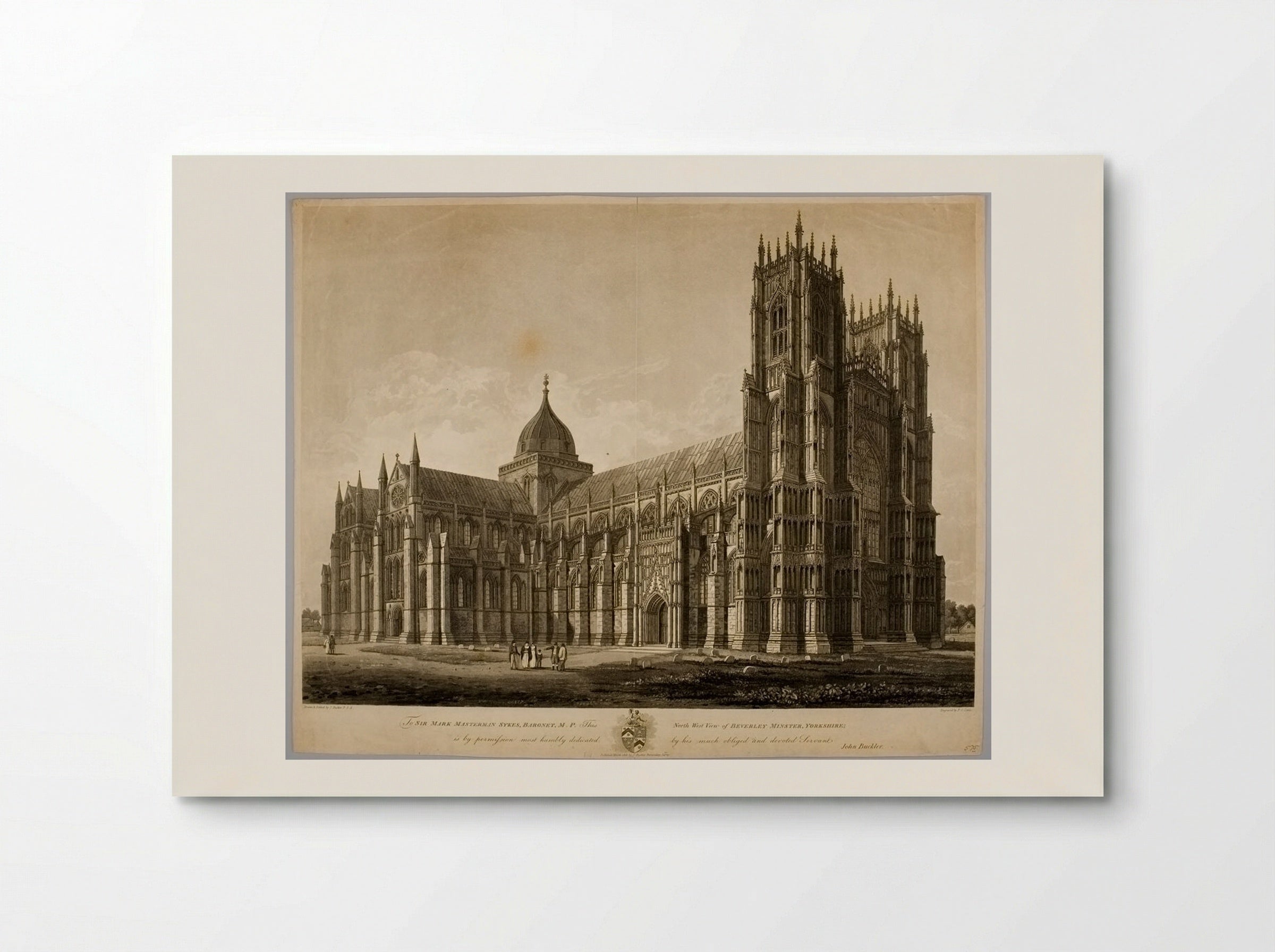 North West View of Beverley Minster, Yorkshire - Frederick Christian Lewis - Poster