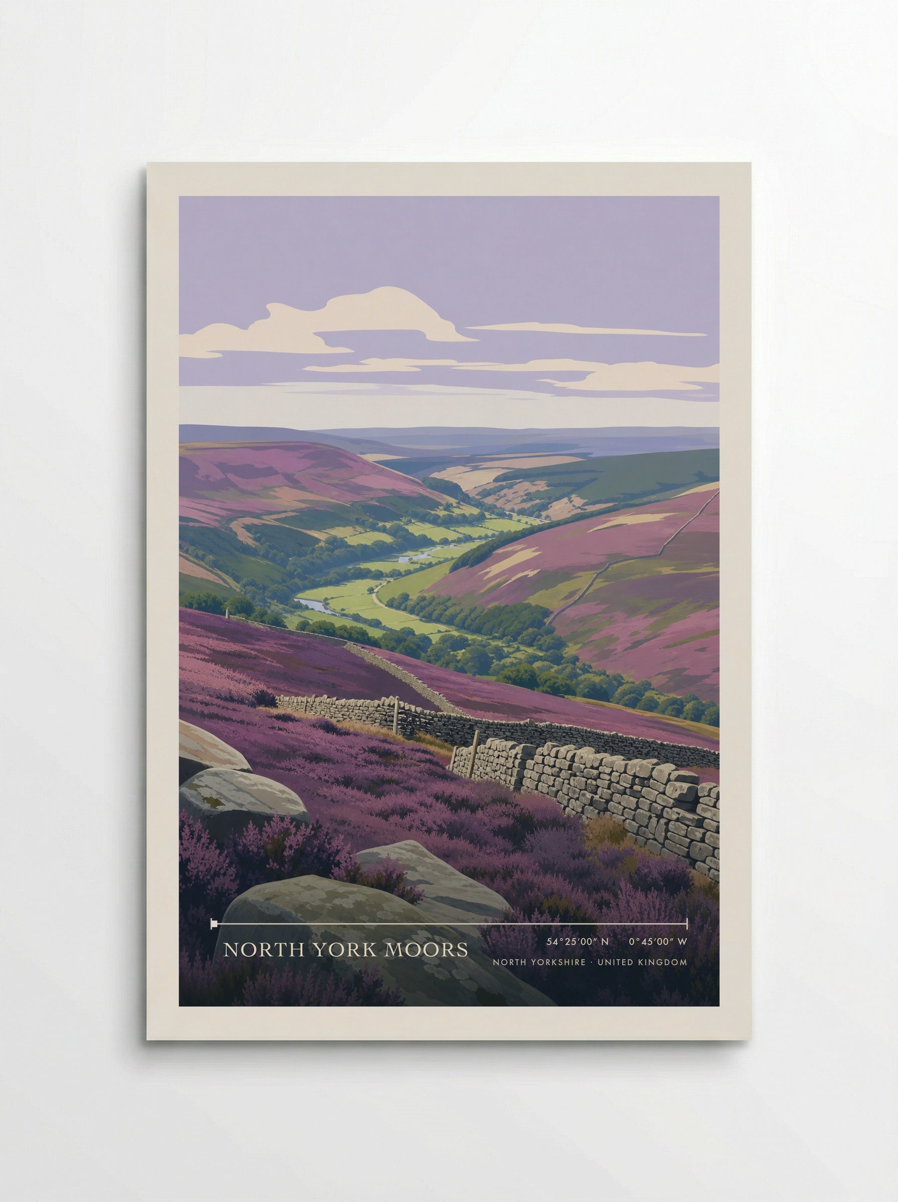 North York Moors North Yorkshire United Kingdom Travel Poster - Poster
