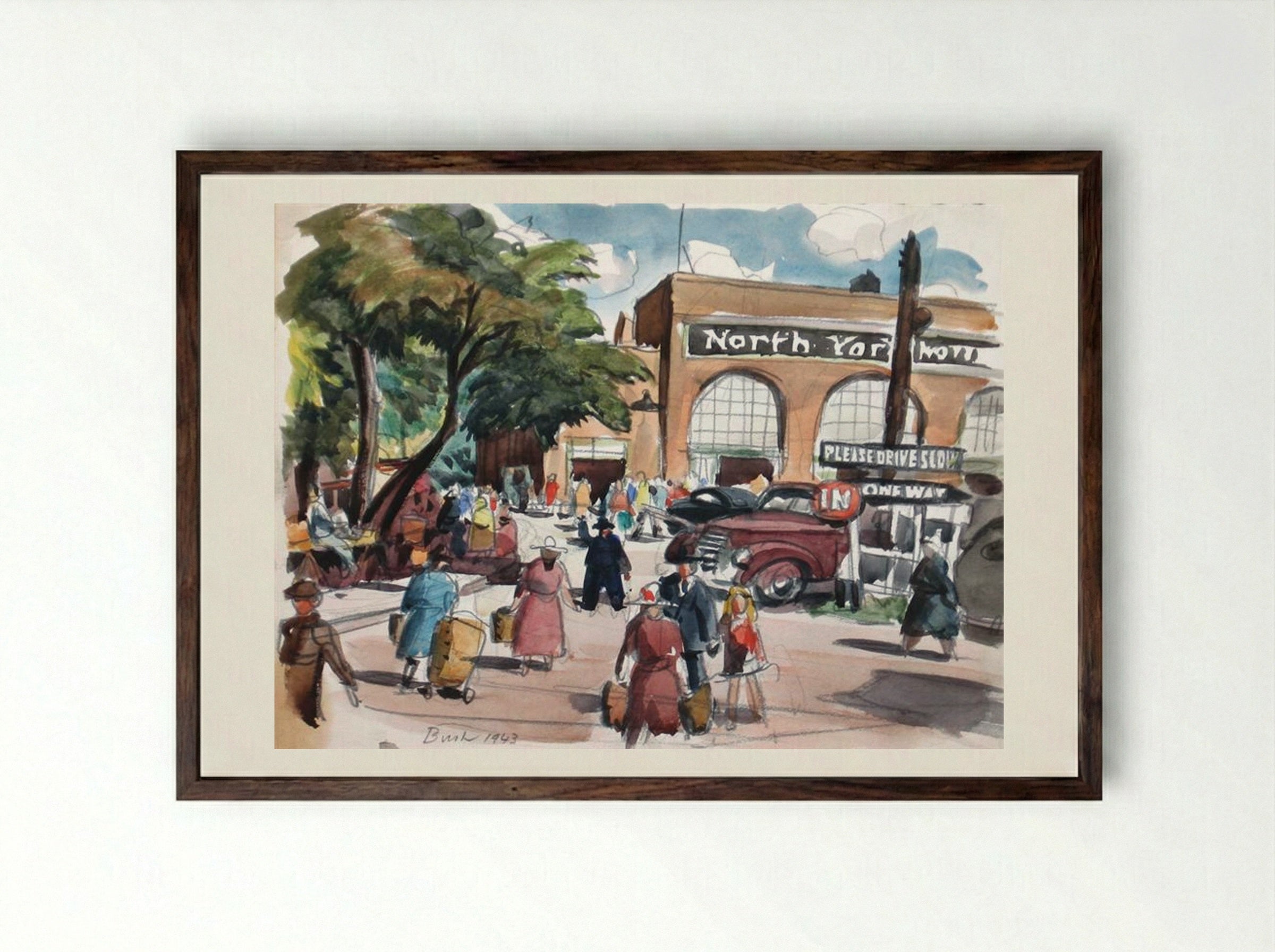 North York, Toronto - Jack Bush - Framed Print Dark Wood