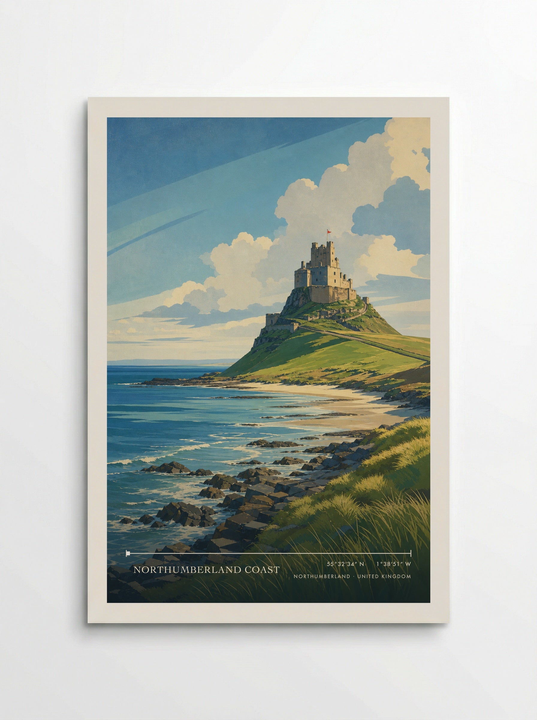 Northumberland Coast United Kingdom Travel Poster - Poster