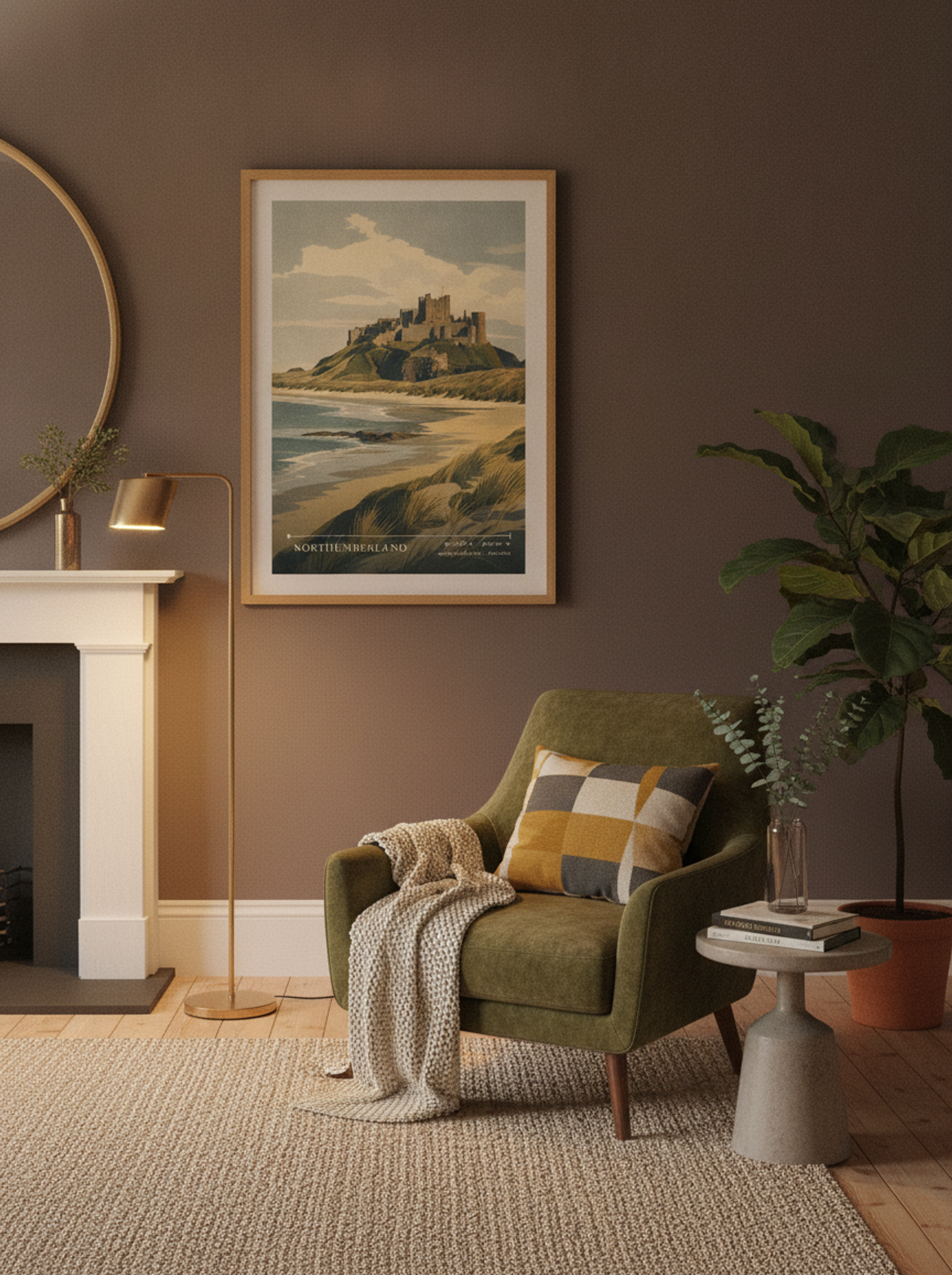 Northumberland England Travel Poster - Lifestyle