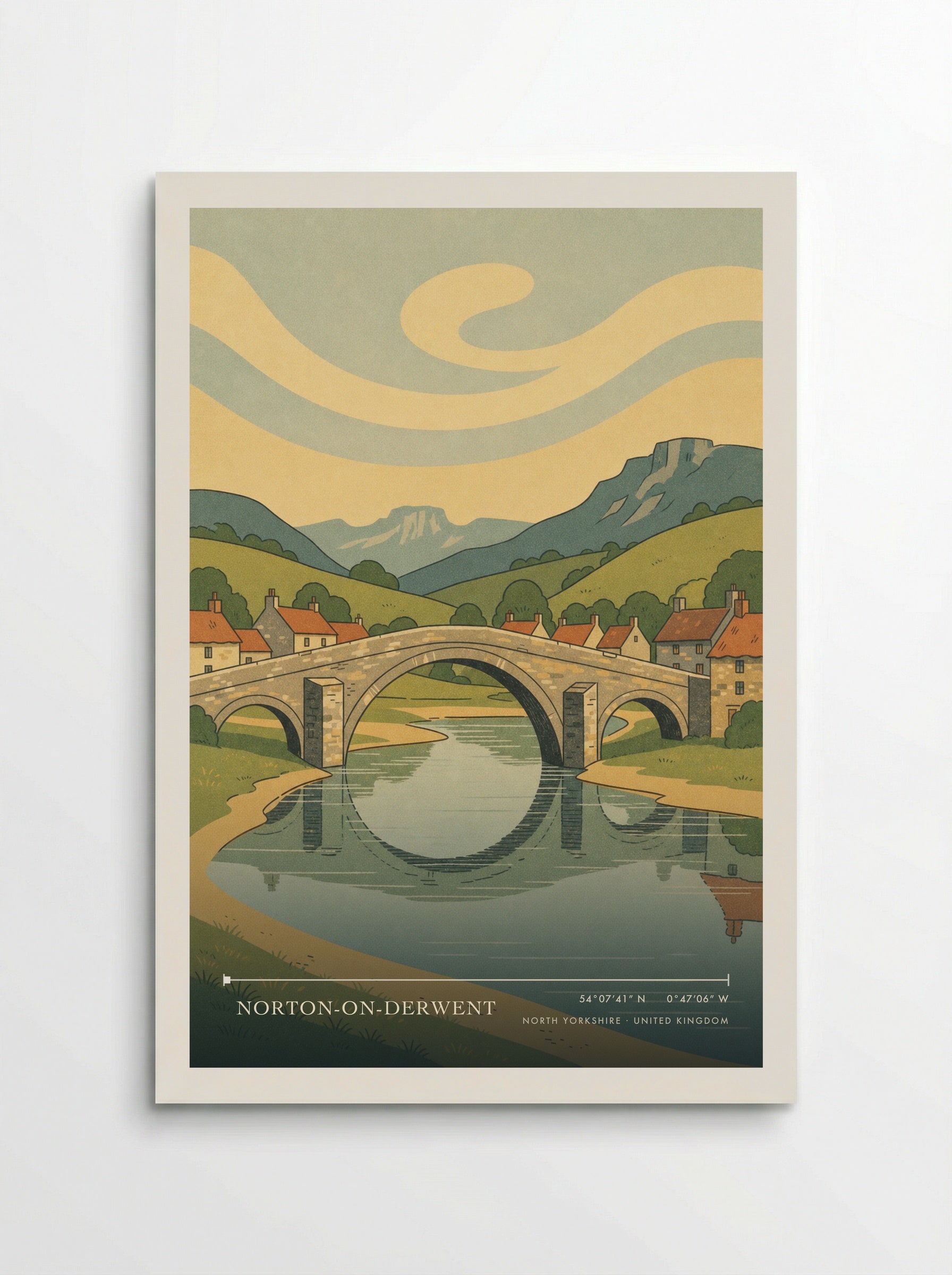Norton-on-Derwent North Yorkshire United Kingdom Travel Poster - Poster