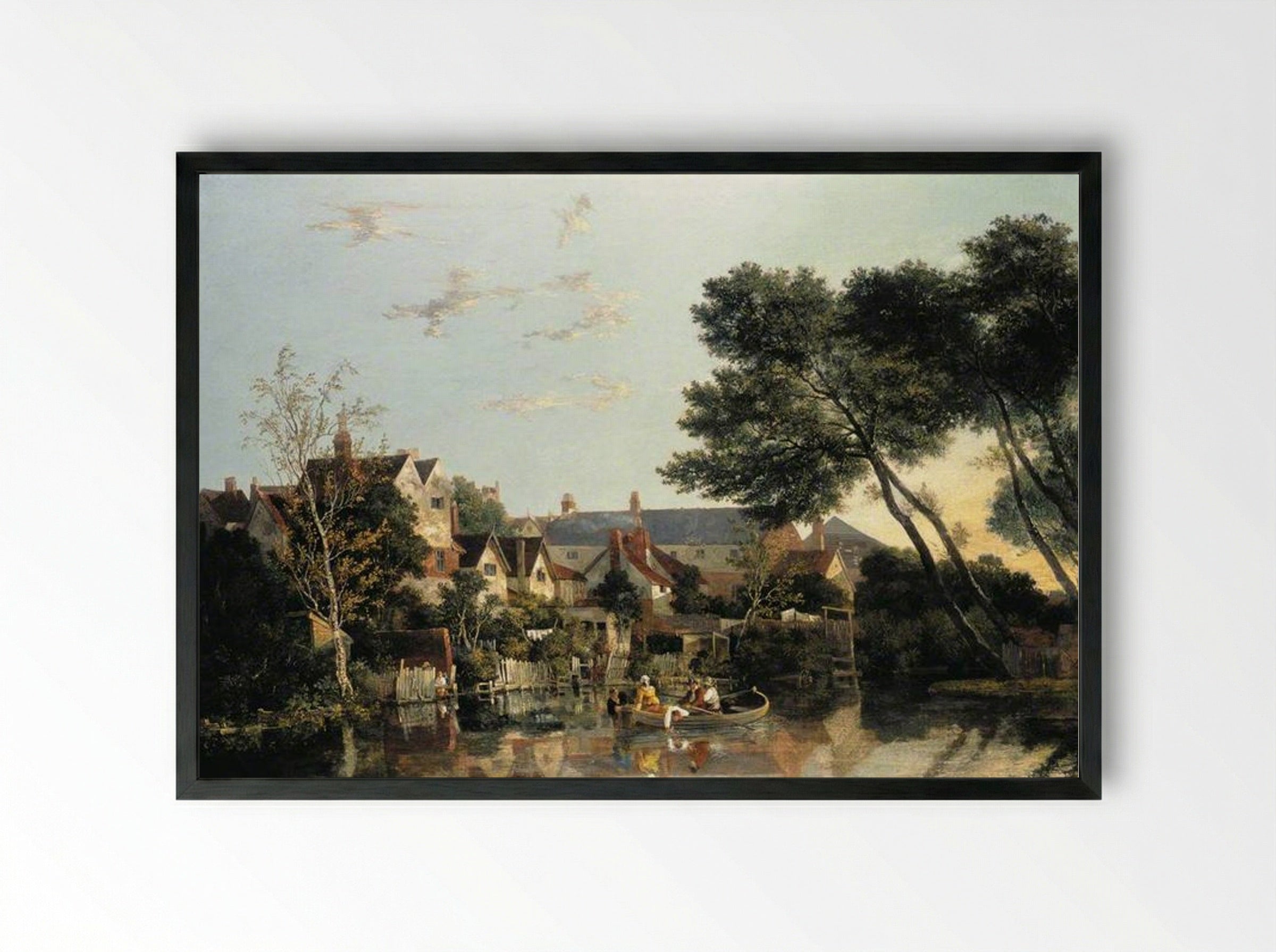 Norwich River: Afternoon - John Crome - Framed Print Black