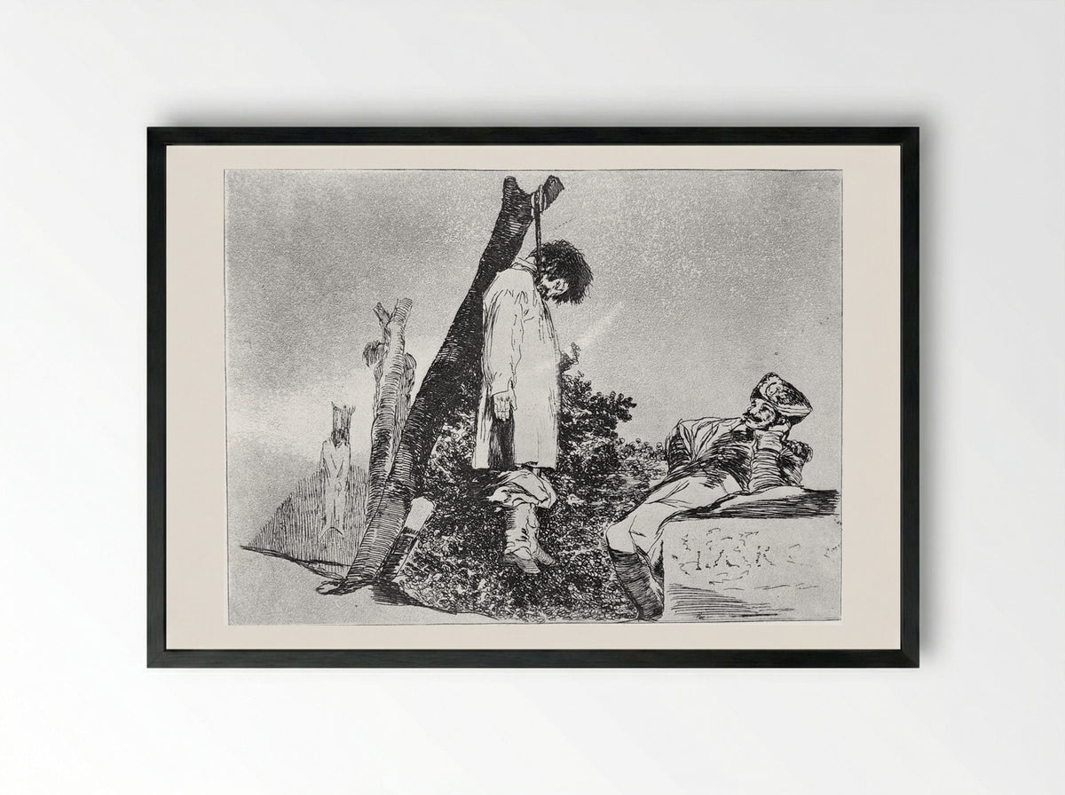 Not [in this case] either - Francisco José de Goya y Lucientes - Framed Print Black