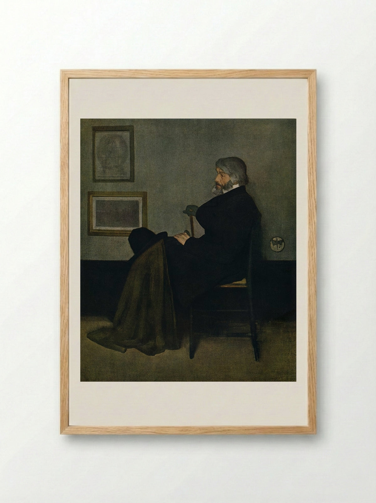 Note in Black and Grey - James Abbott McNeill Whistler - Framed Print Wood