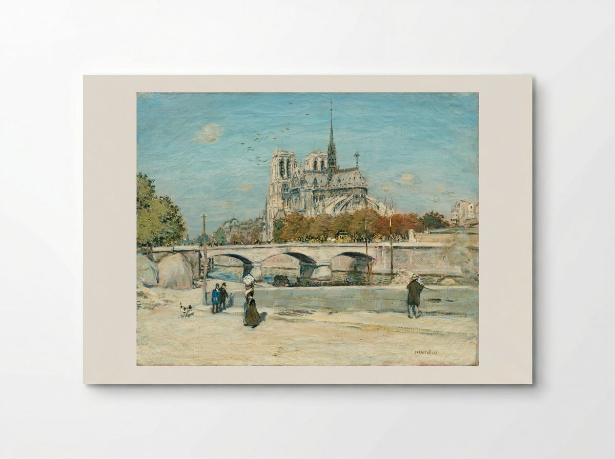 Notre Dame Seen from the Quai de la Tournelle - Jean-François Raffaëlli - Poster
