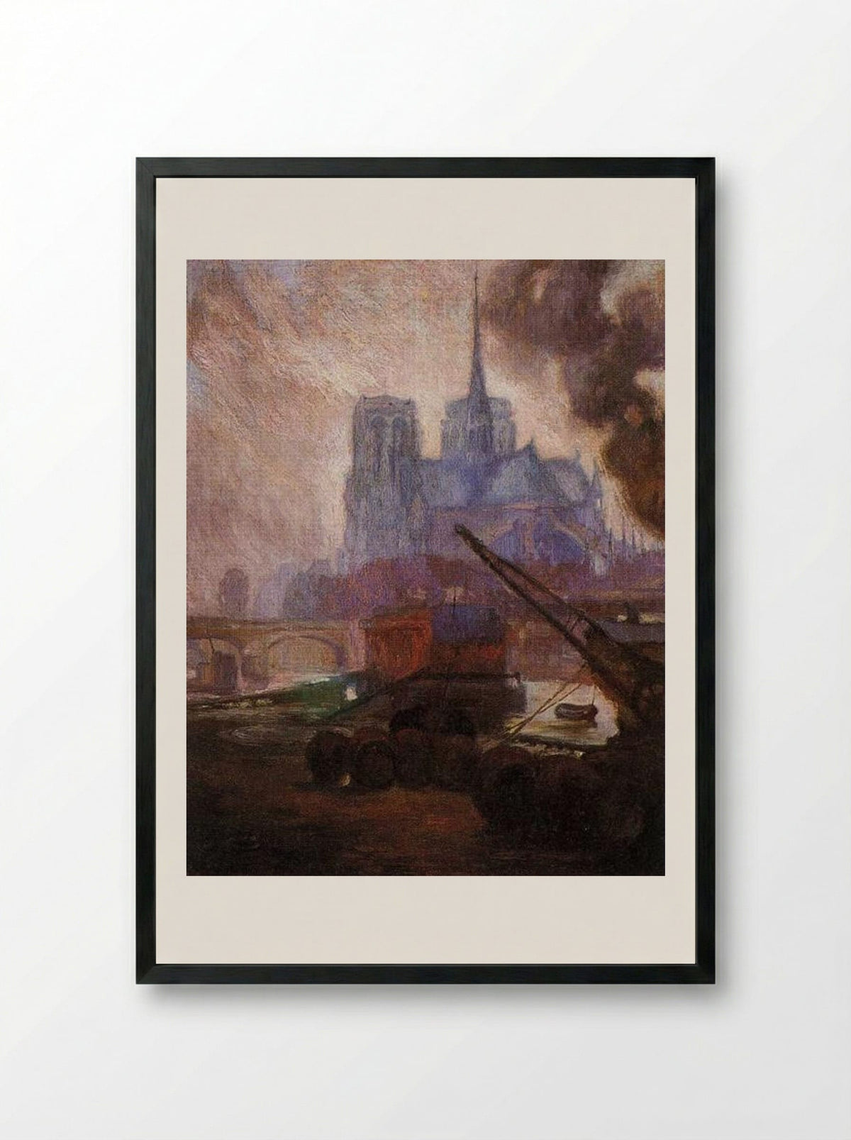 Notre Dame de Paris - Diego Rivera - Framed Print Black