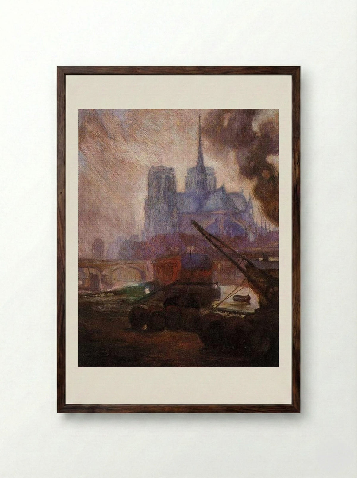 Notre Dame de Paris - Diego Rivera - Framed Print Dark Wood