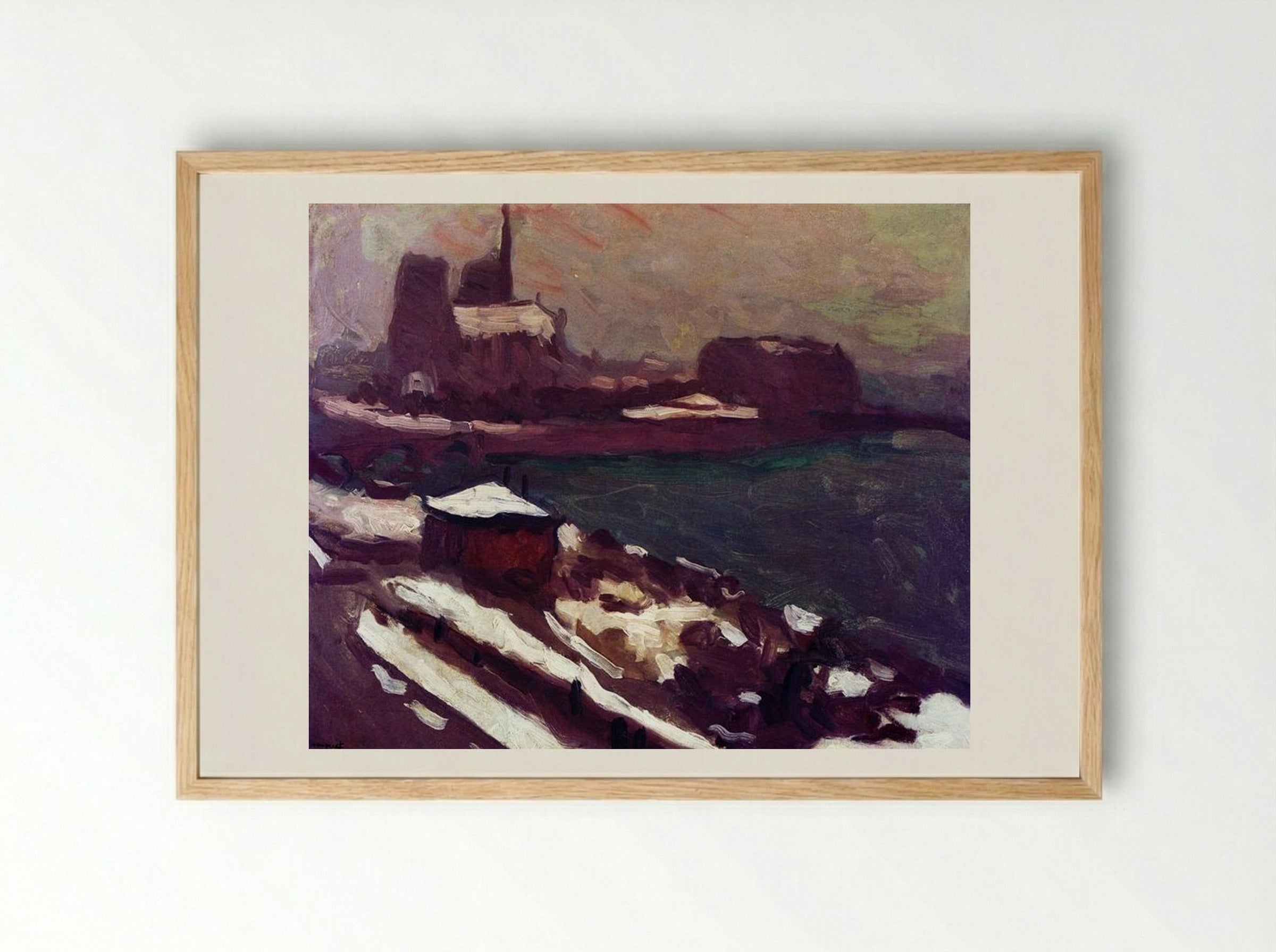 Notre-Dame in Winter - Albert Marquet - Framed Print Wood