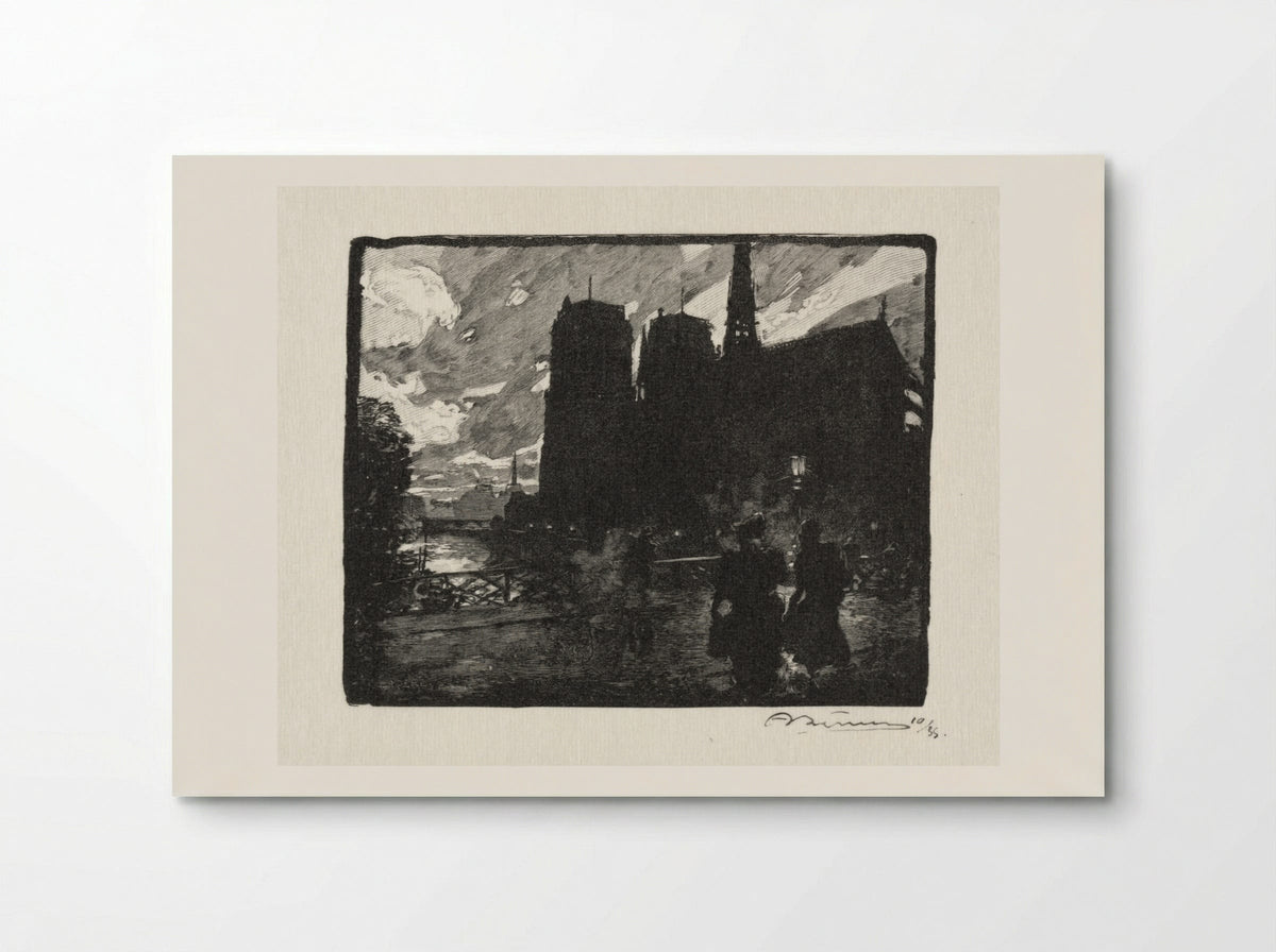 Notre Dame, le Soir - Auguste Louis Lepère - Poster