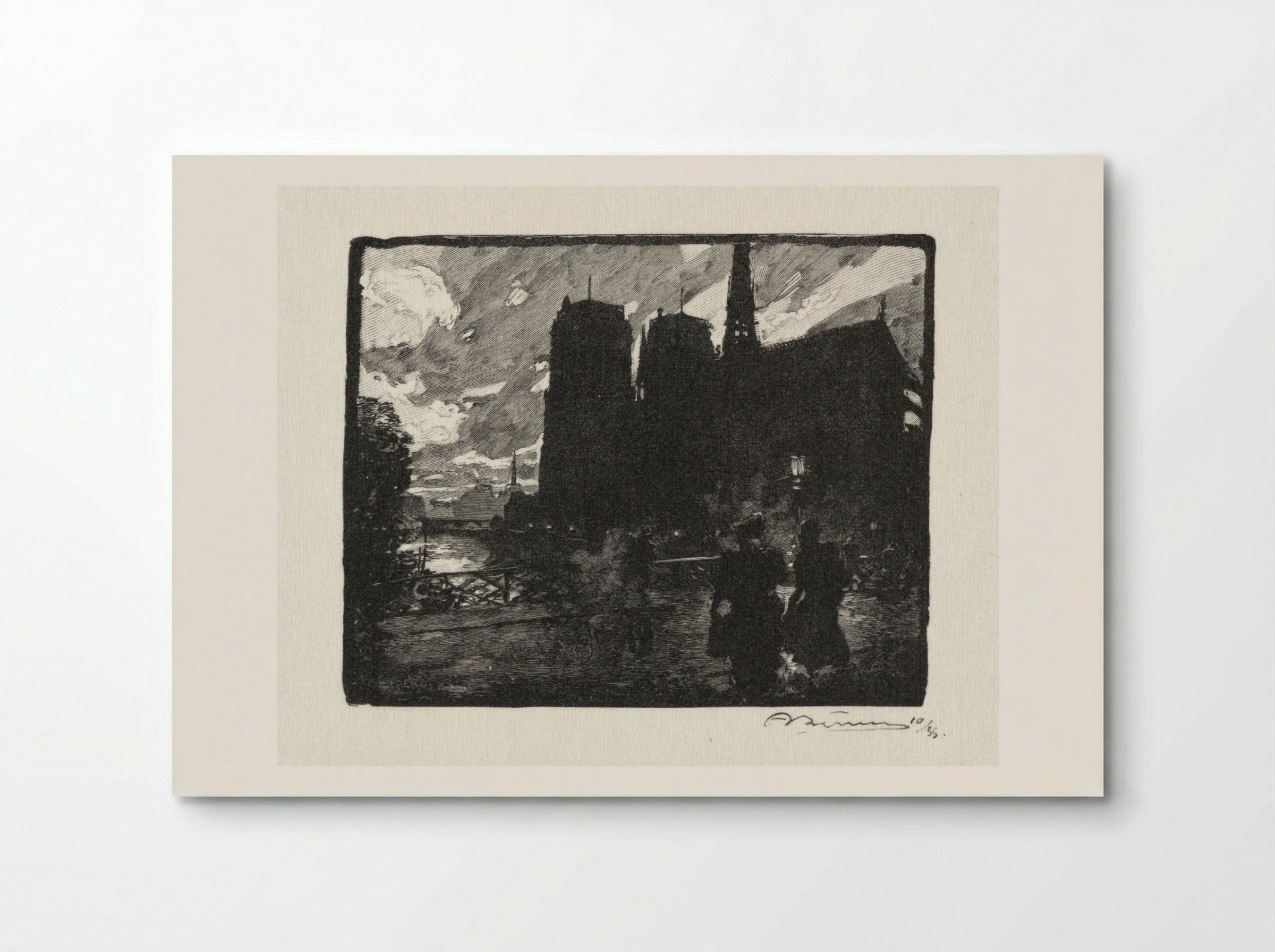 Notre Dame, le Soir - Auguste Louis Lepère - Poster