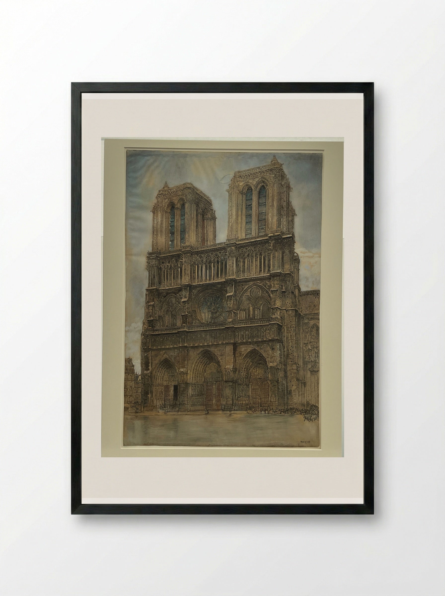 Notre Dame - Pieter Dupont - Framed Print Black