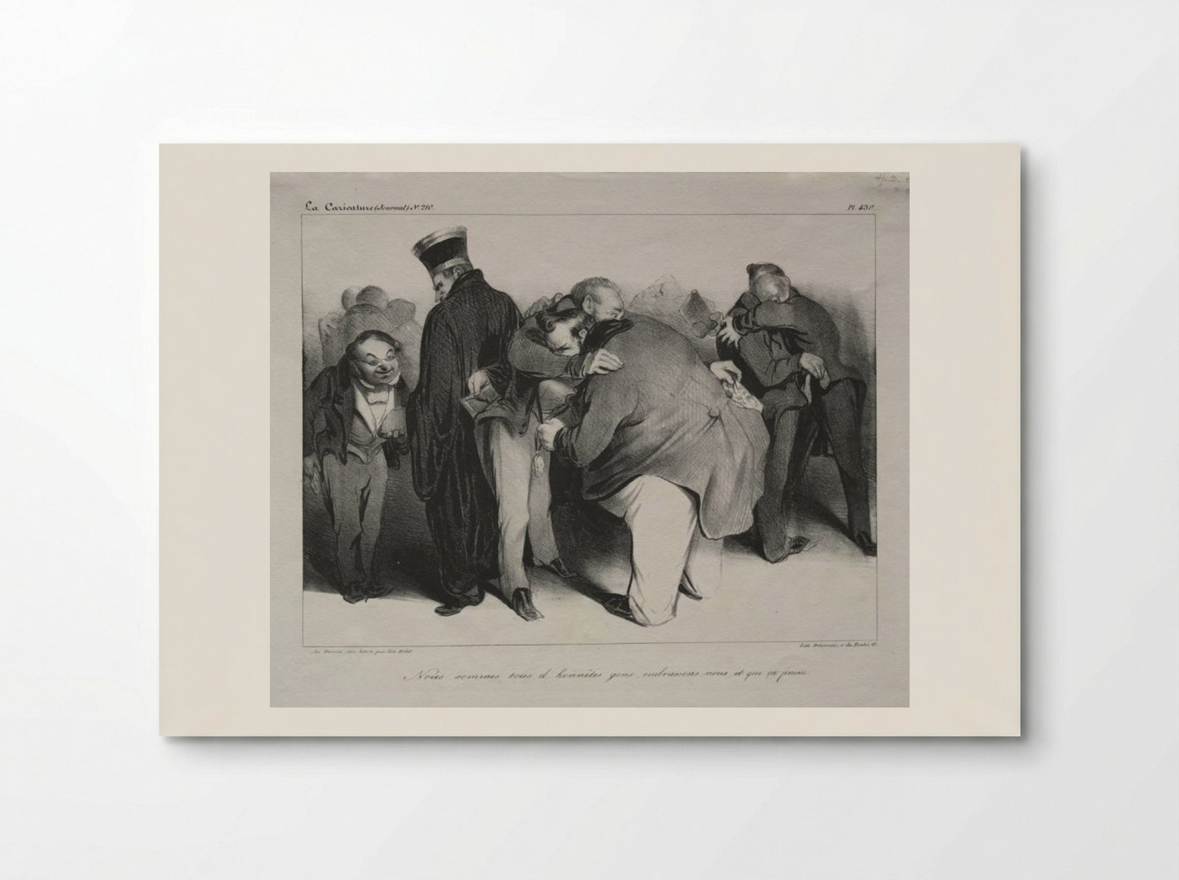 Nous sommes tous d'honnêtes gens, embrassons-nous et que ça finisse! - Honoré Daumier - Poster