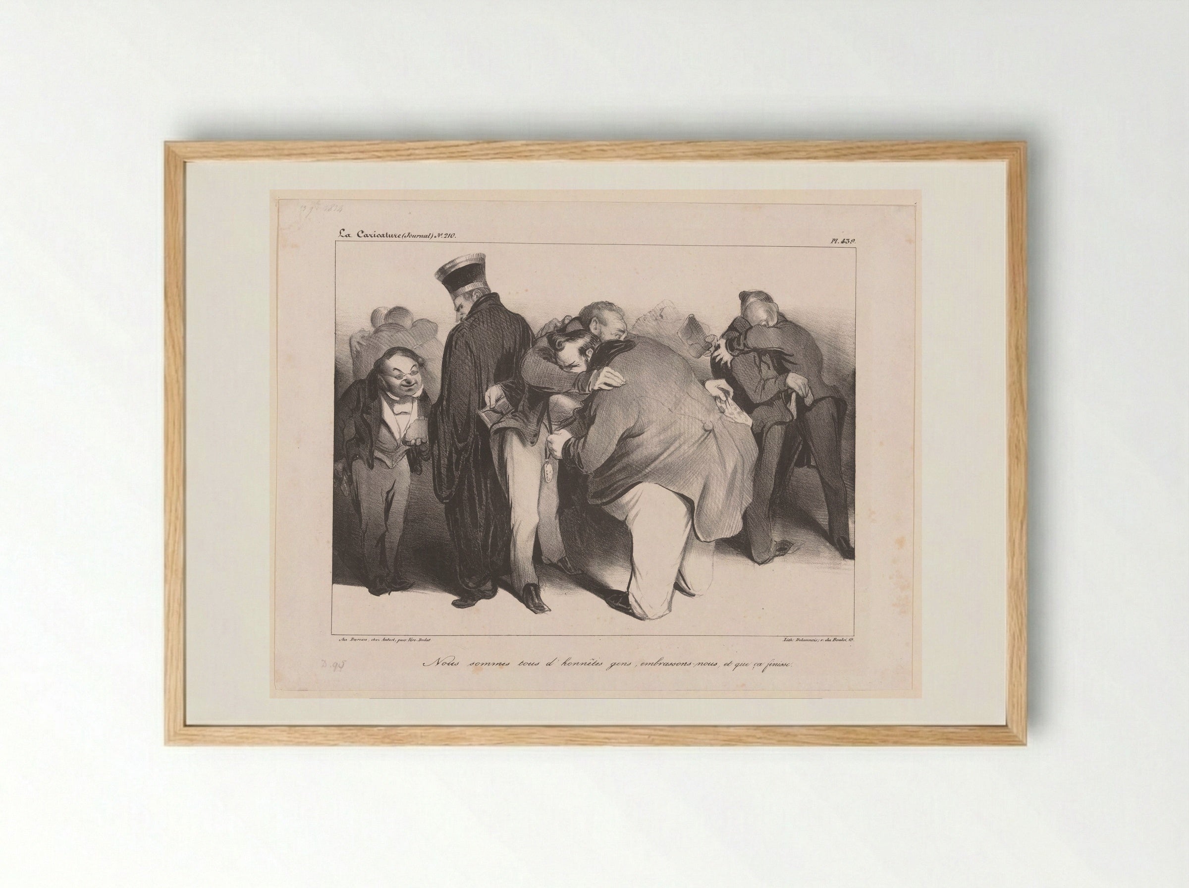 Nous sommes tous d'honnêtes gens - Honoré Daumier - Framed Print Wood