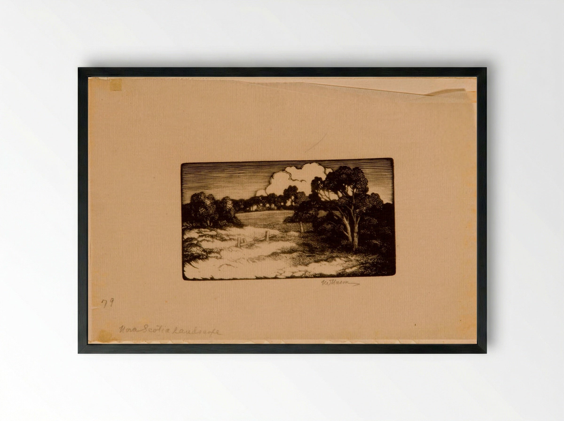 Nova Scotia Landscape - Thomas Willoughby Nason - Framed Print Black