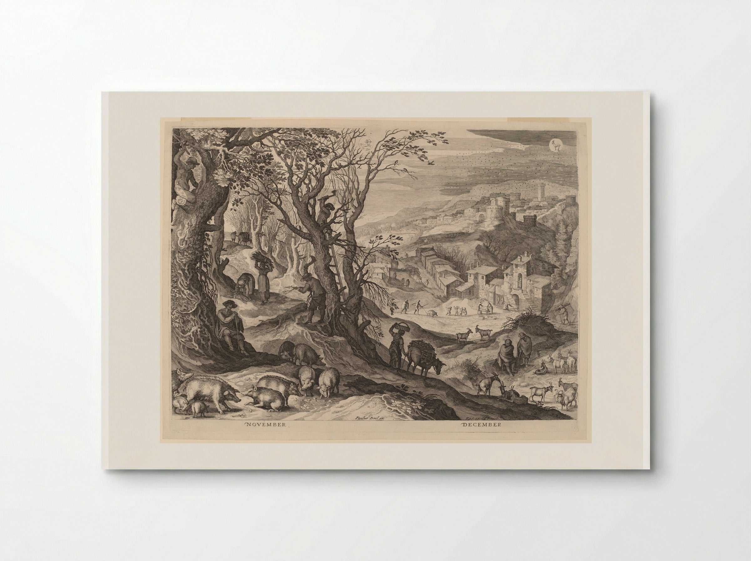 November and December - Aegidius Sadeler II - Poster