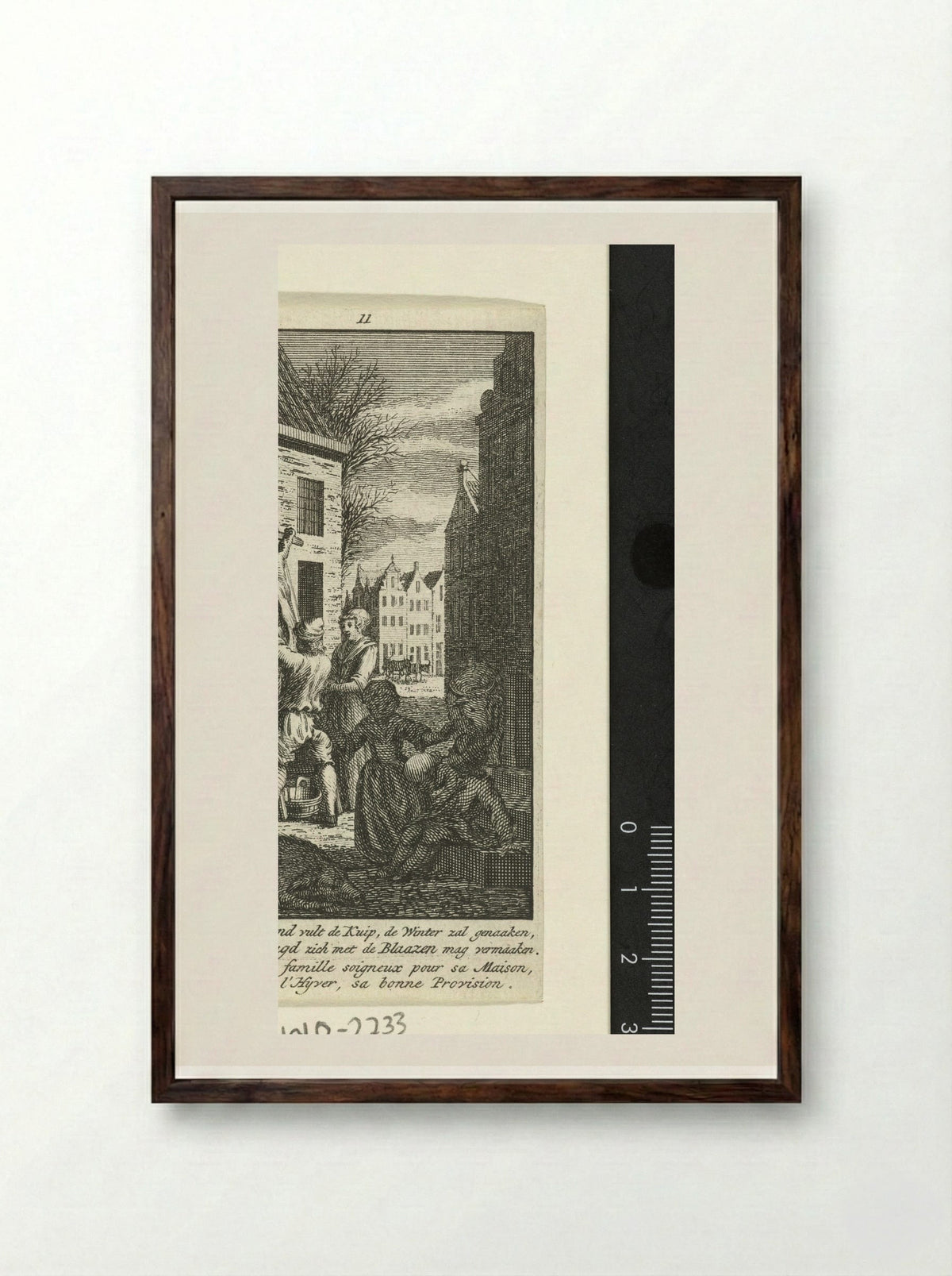 November: de slacht - Jan Caspar Philips - Framed Print Dark Wood