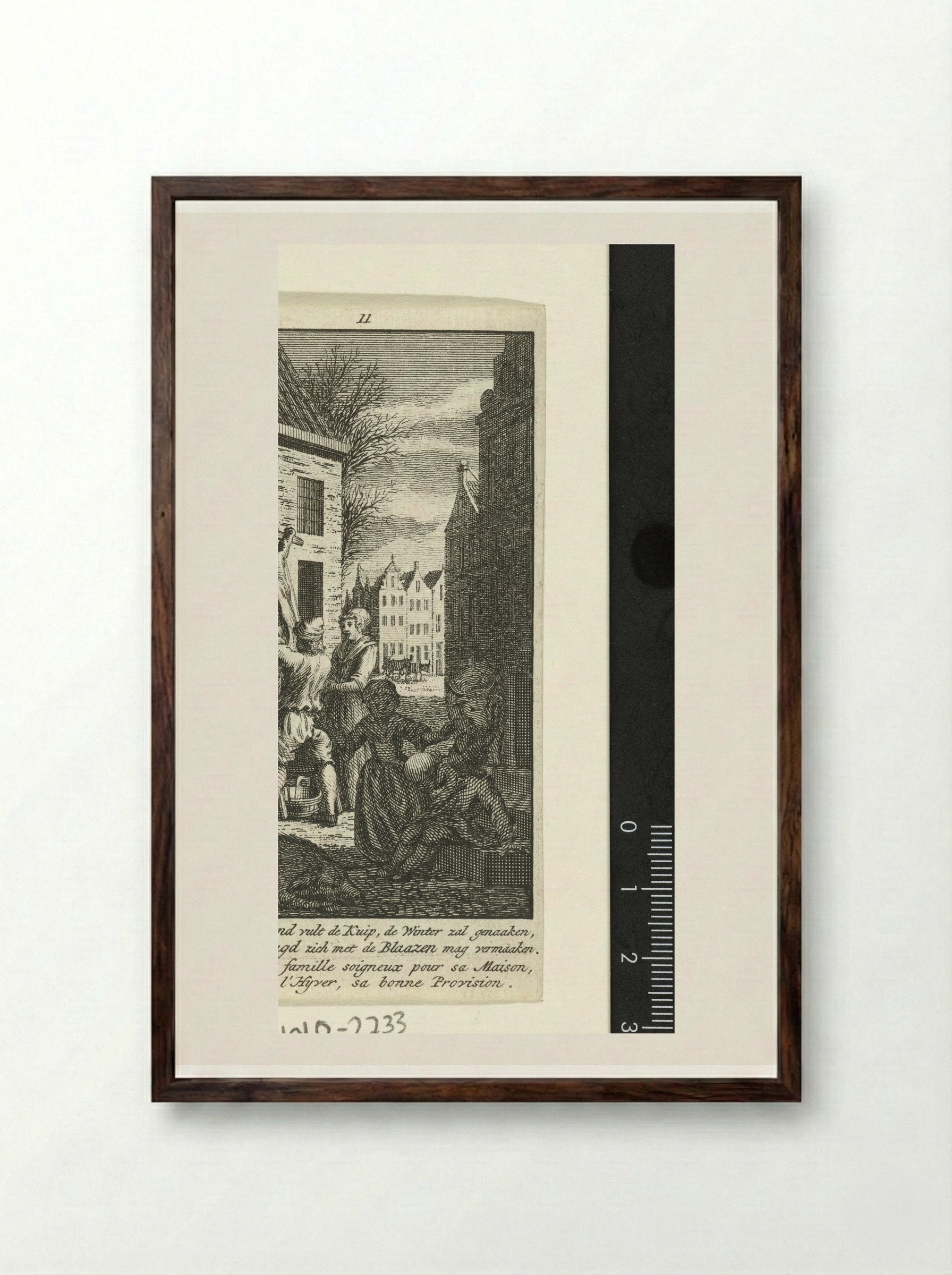 November: de slacht - Jan Caspar Philips - Framed Print Dark Wood