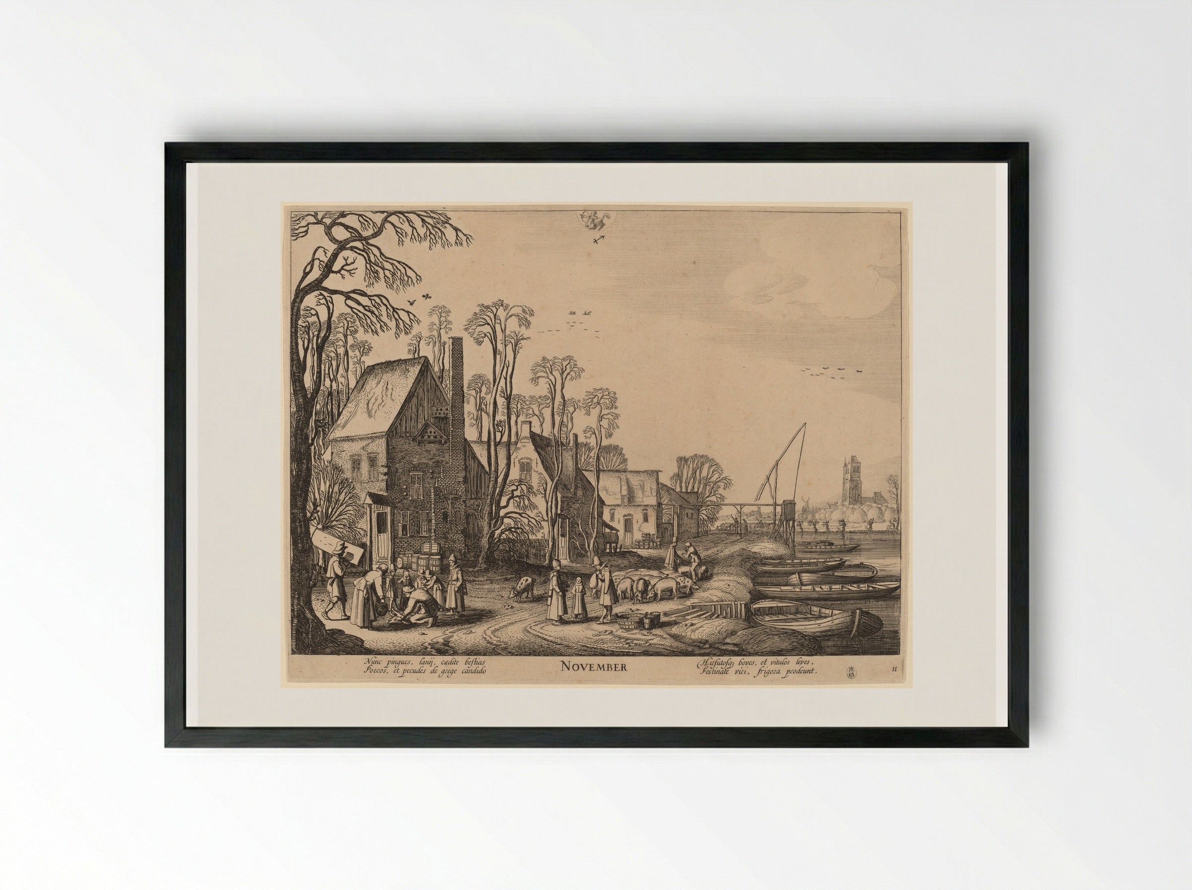 November - Jan van de Velde II - Framed Print Black