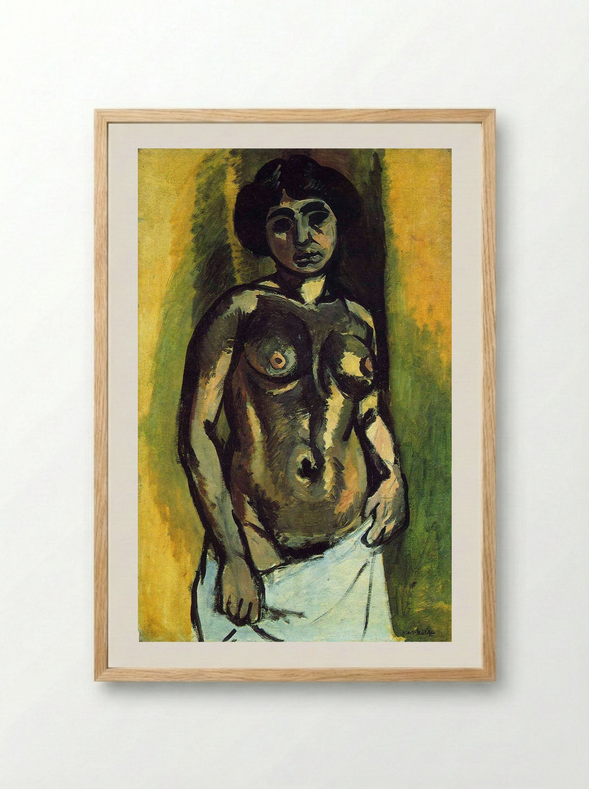 Nude (Black and Gold) - Henri Matisse - Framed Print Wood