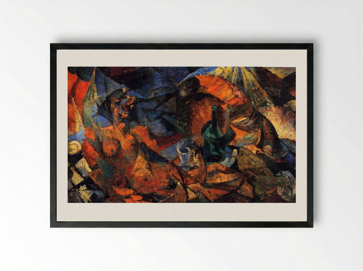 Nude (Complementary Model of Form-Colour) - Umberto Boccioni - Framed Print Black