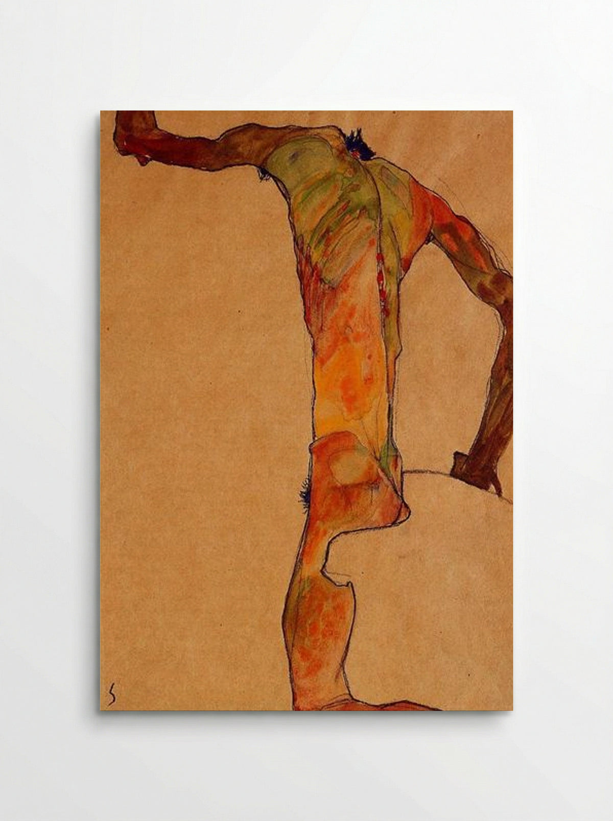 Nude (Self-Portrait) - Egon Schiele - Poster