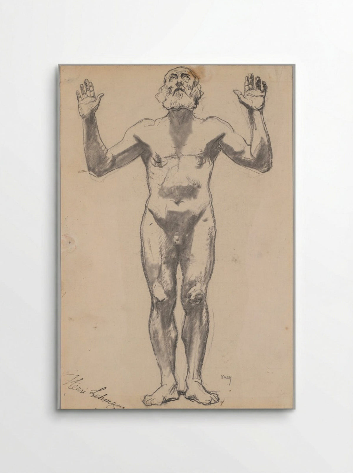 Nude Study of an Old Man - Henri Lehmann - Poster