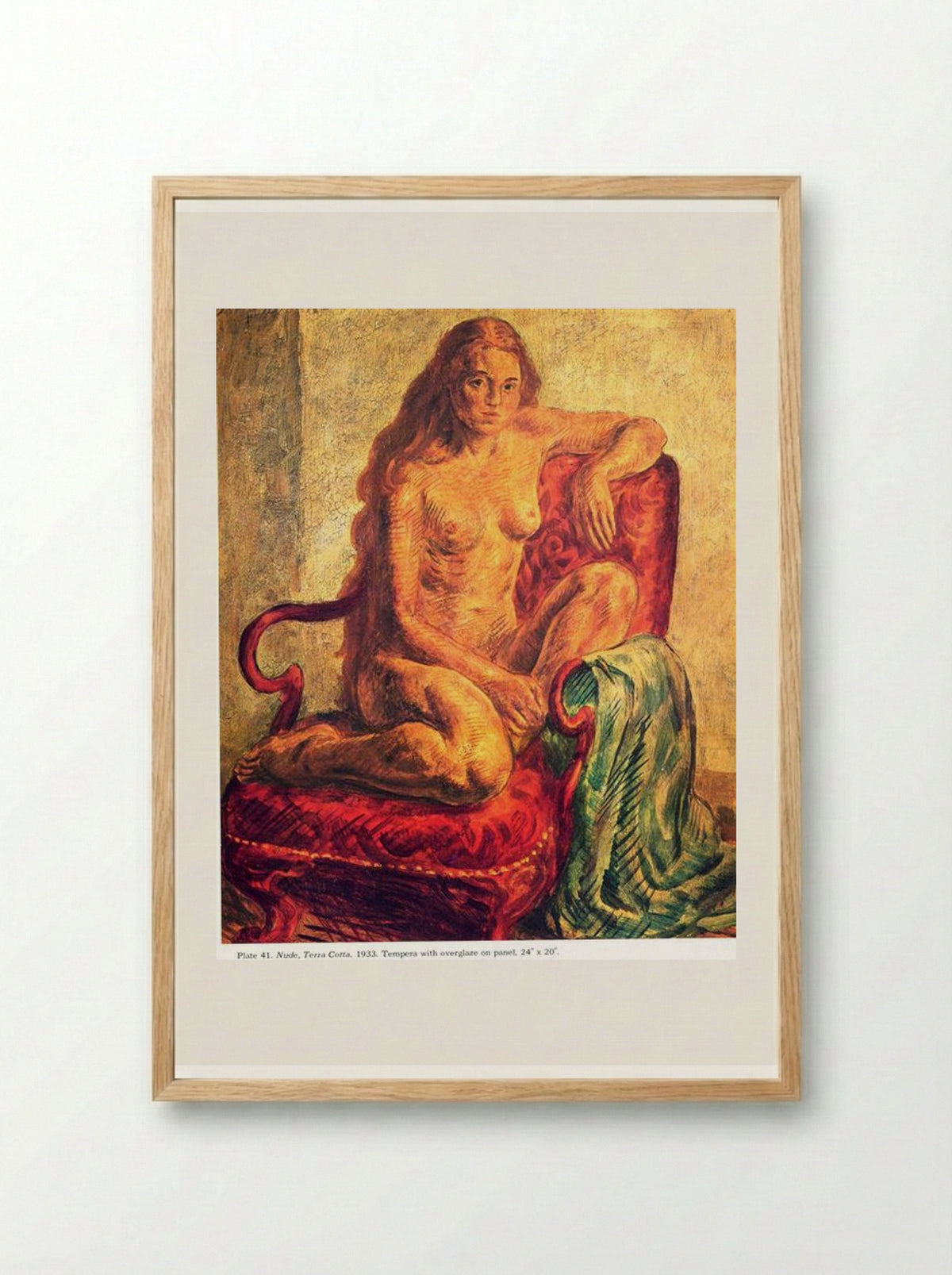 Nude, Terra Cotta - John French Sloan - Framed Print Wood