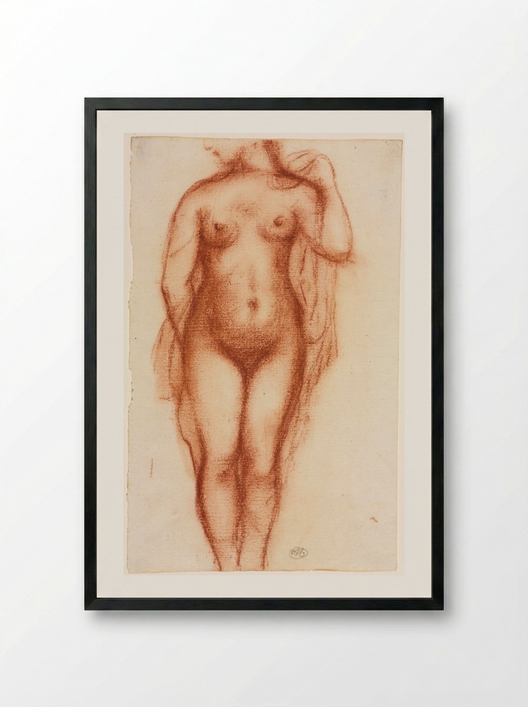 Nude Woman Standing - Aristide Maillol - Framed Print Black