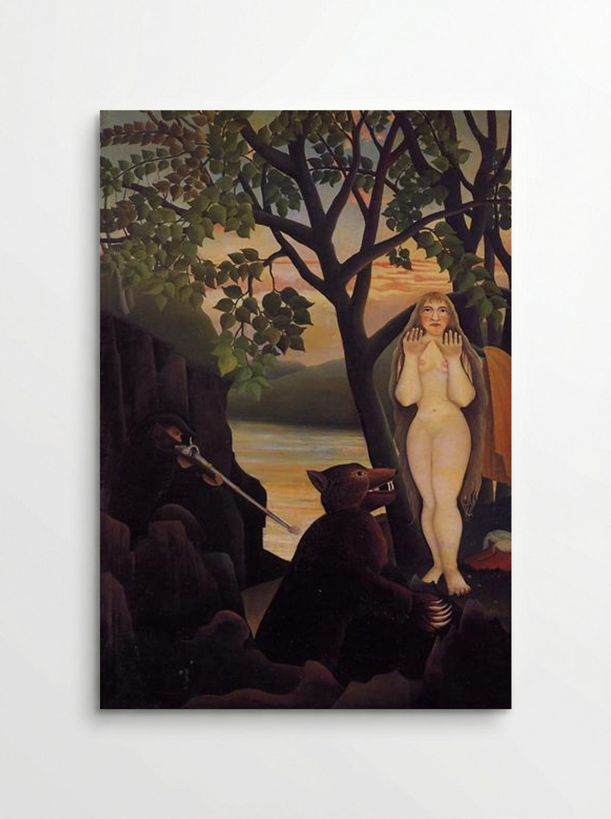 Nude and Bear - Henri Rousseau - Poster