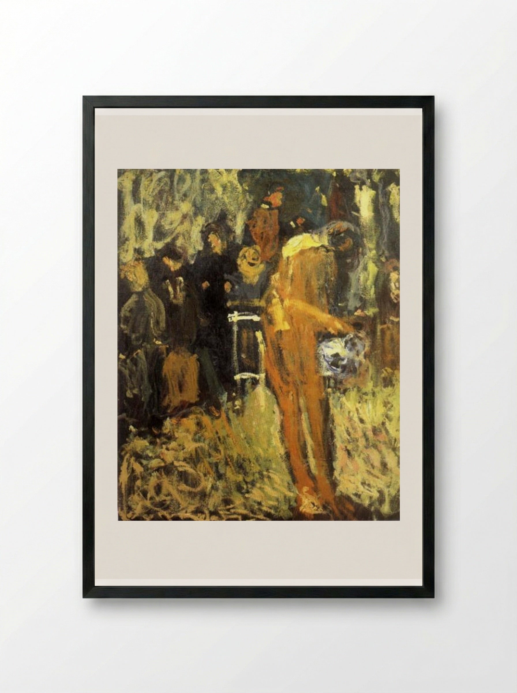 Nude in Garden - Richard Gerstl - Framed Print Black
