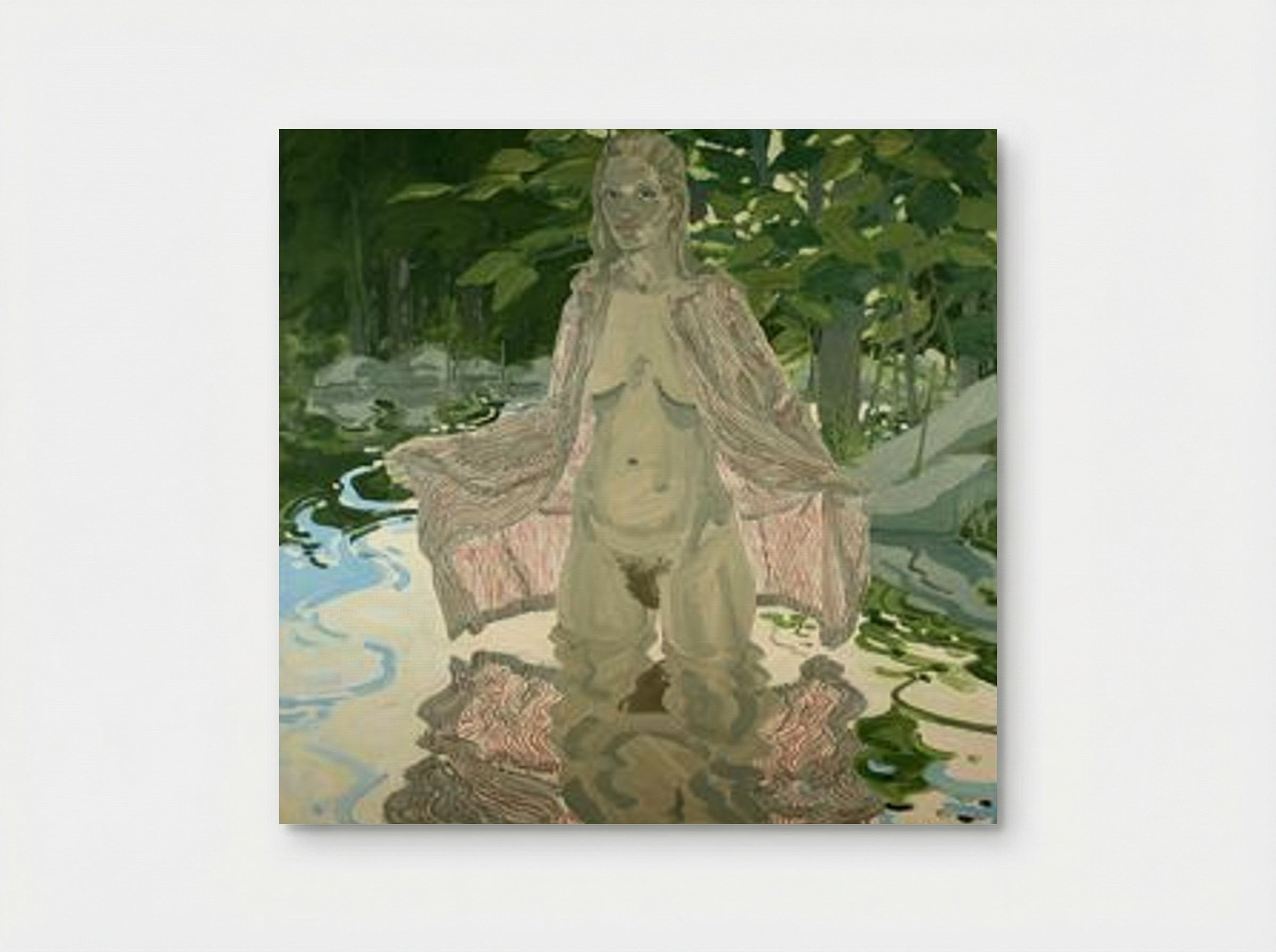 Nude in Striped Robe #2 - Neil Welliver - Poster