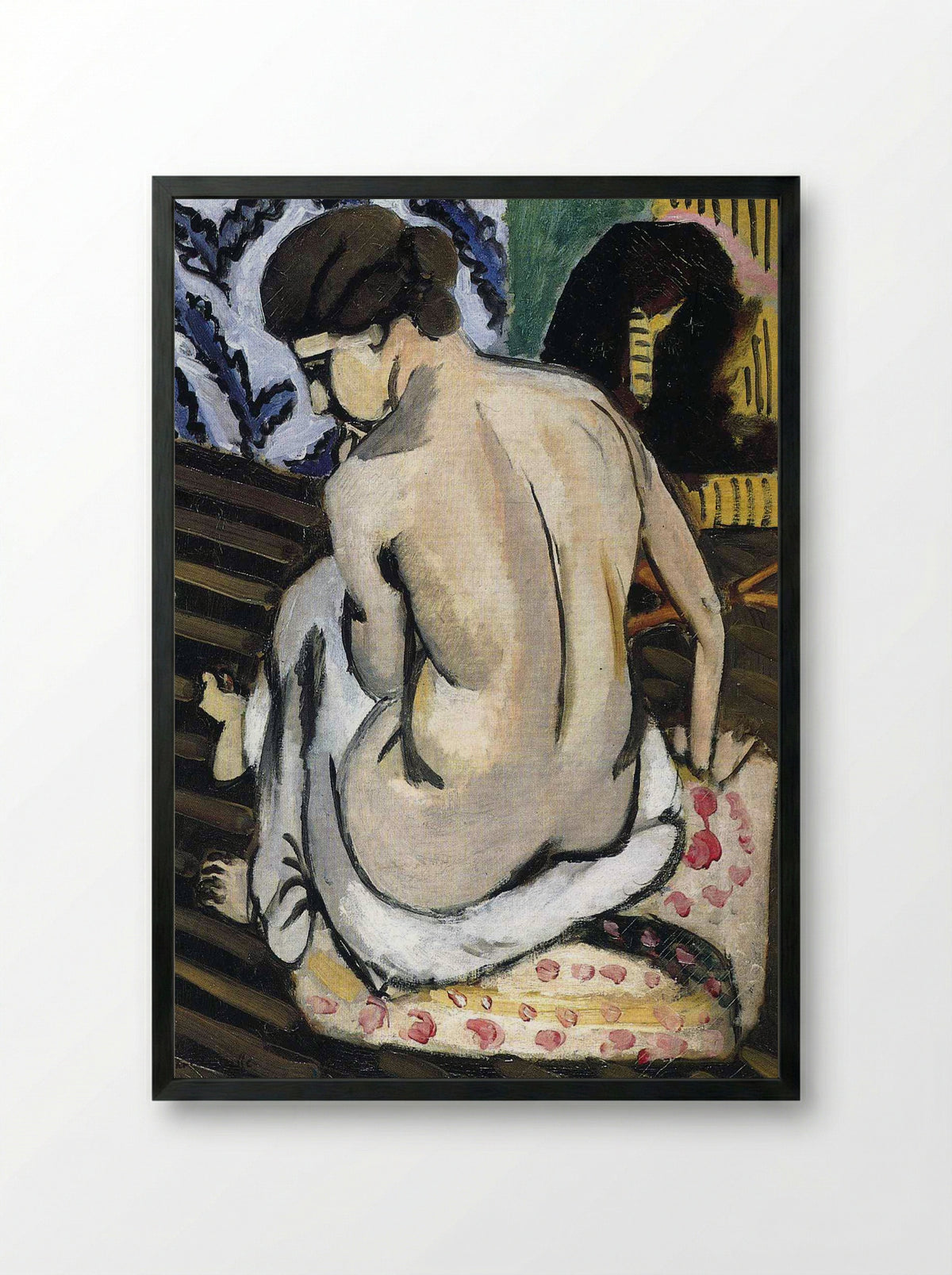 Nude's Back - Henri Matisse - Framed Print Black