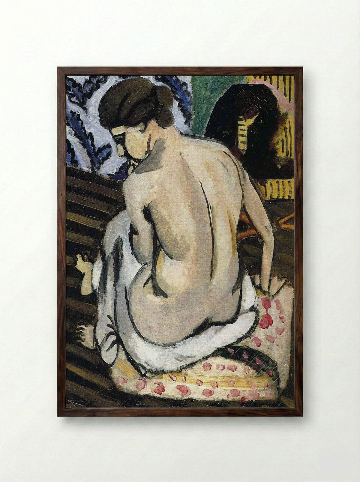 Nude's Back - Henri Matisse - Framed Print Dark Wood