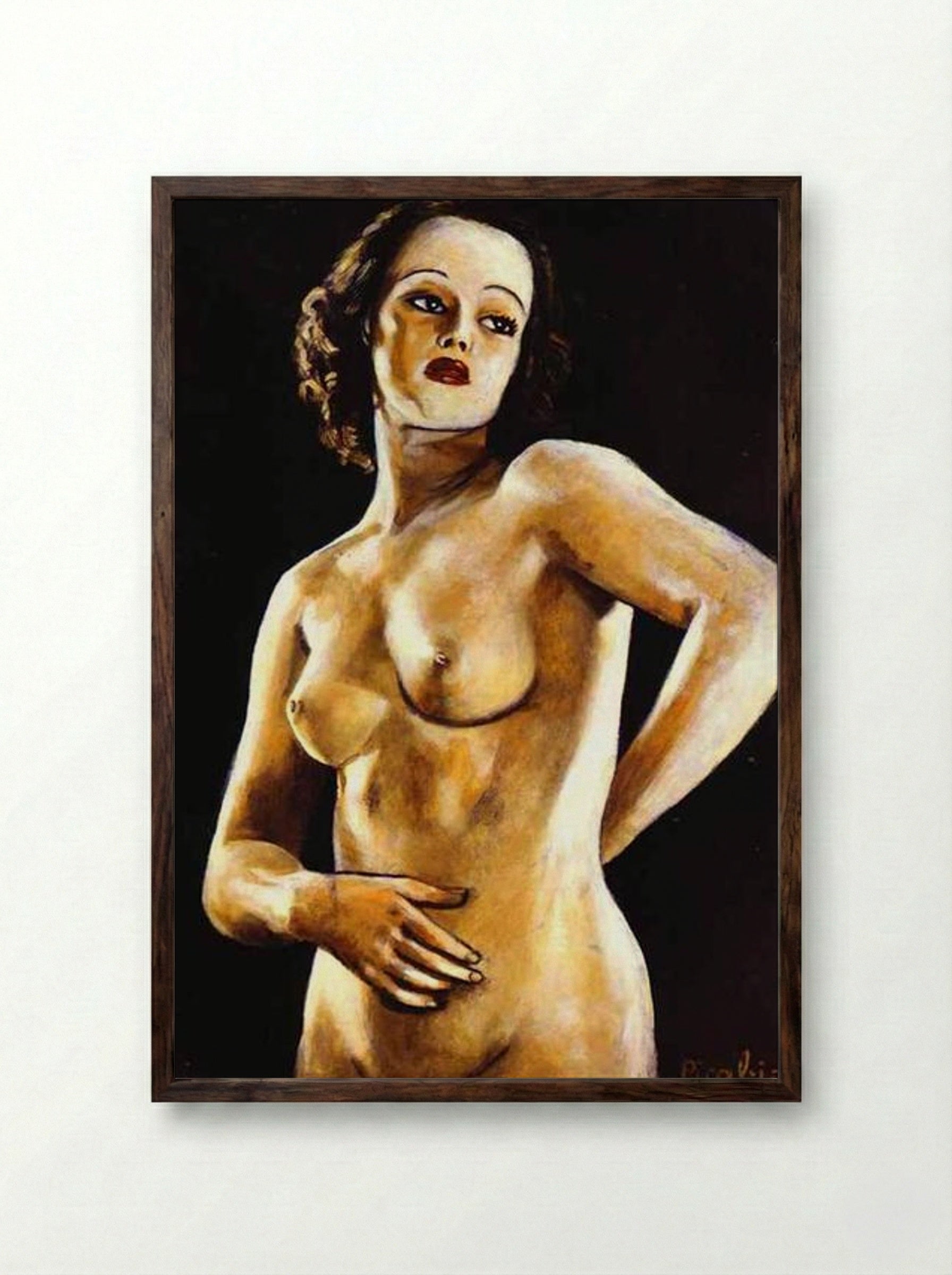 Nude - Francis Picabia - Framed Print Dark Wood
