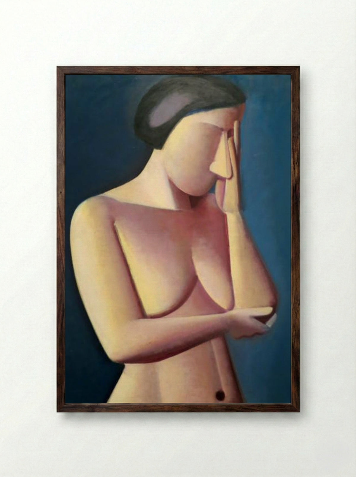 Nude - Vilhelm Lundstrøm - Framed Print Dark Wood