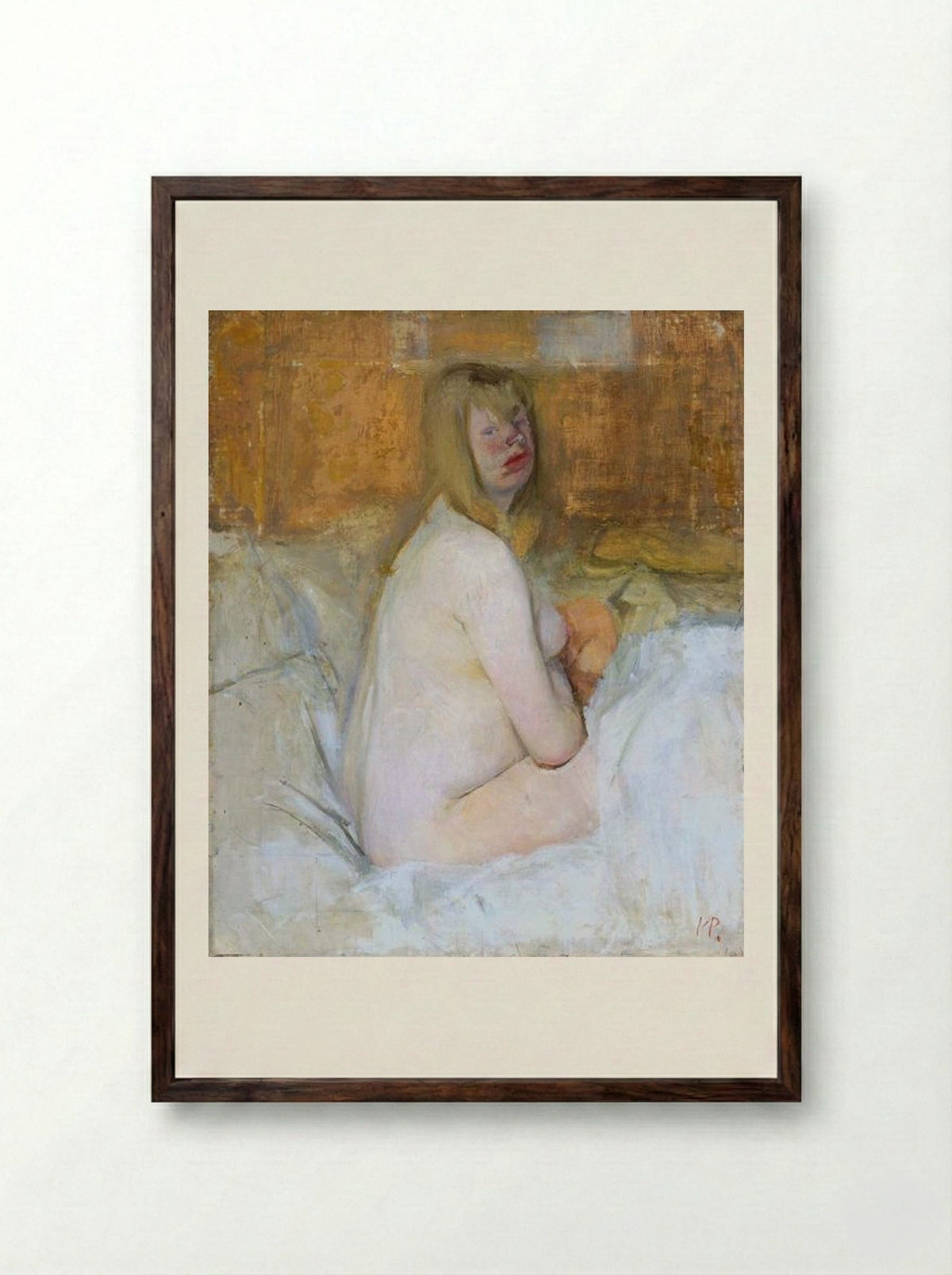 Nude - Victor Pasmore - Framed Print Dark Wood