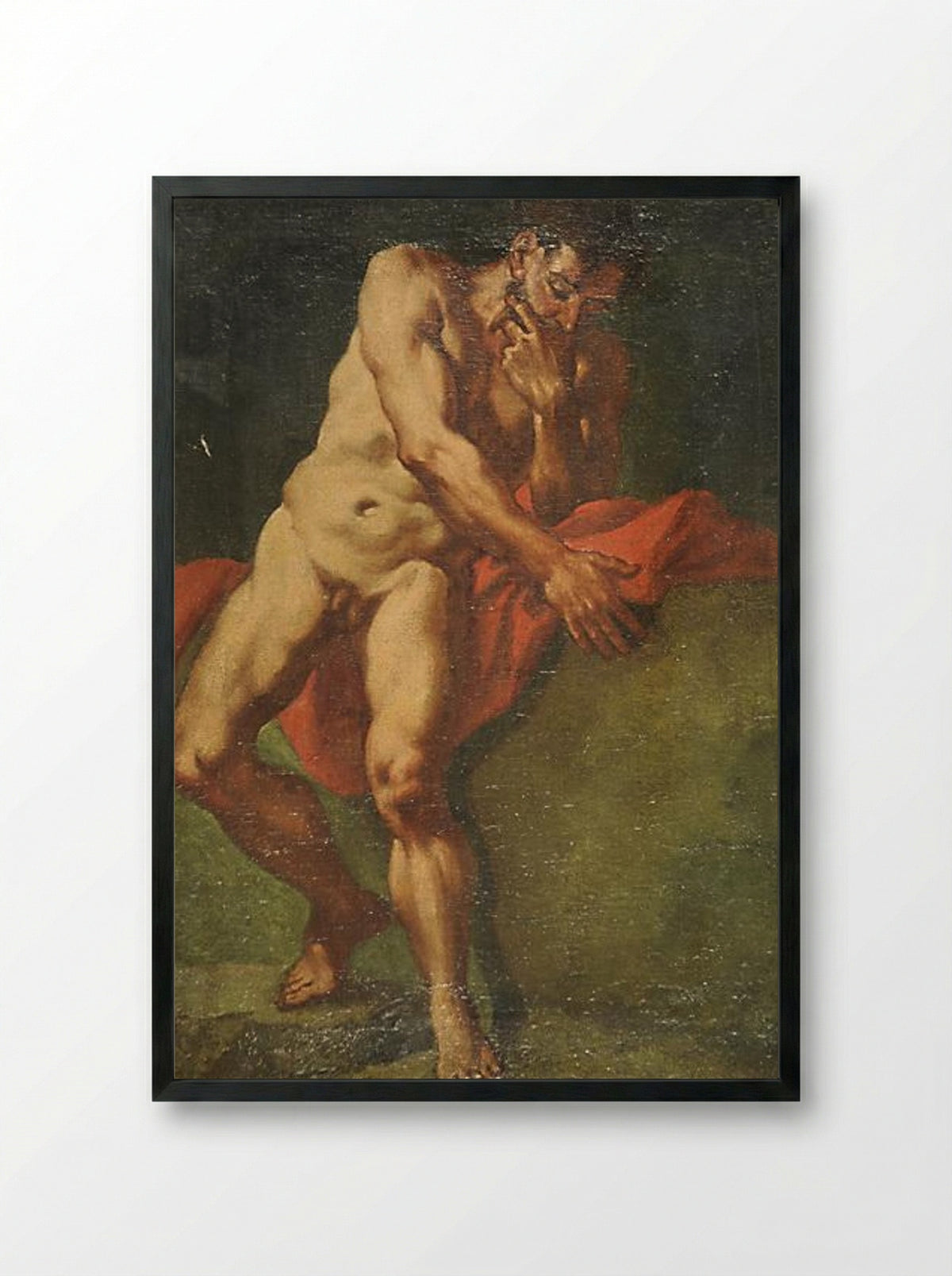 Nudo maschile - Giulia Lama - Framed Print Black