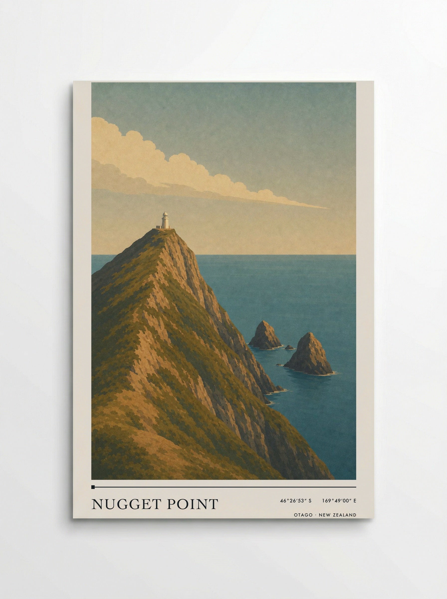 Nugget Point Travel Poster Artwork - Poster