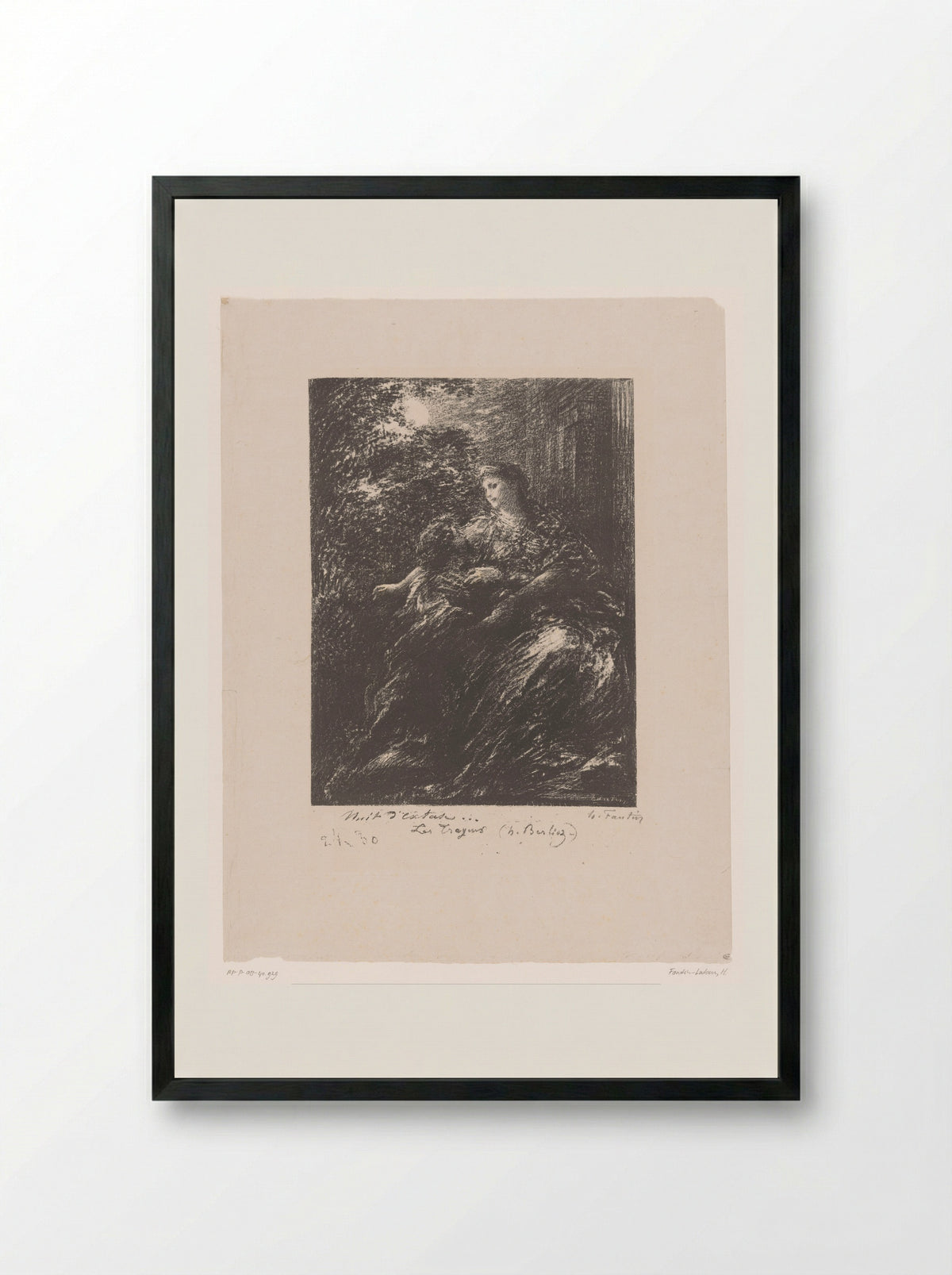 Nuit d'extase (Dido and Aeneas) - Henri Fantin-Latour - Framed Print Black