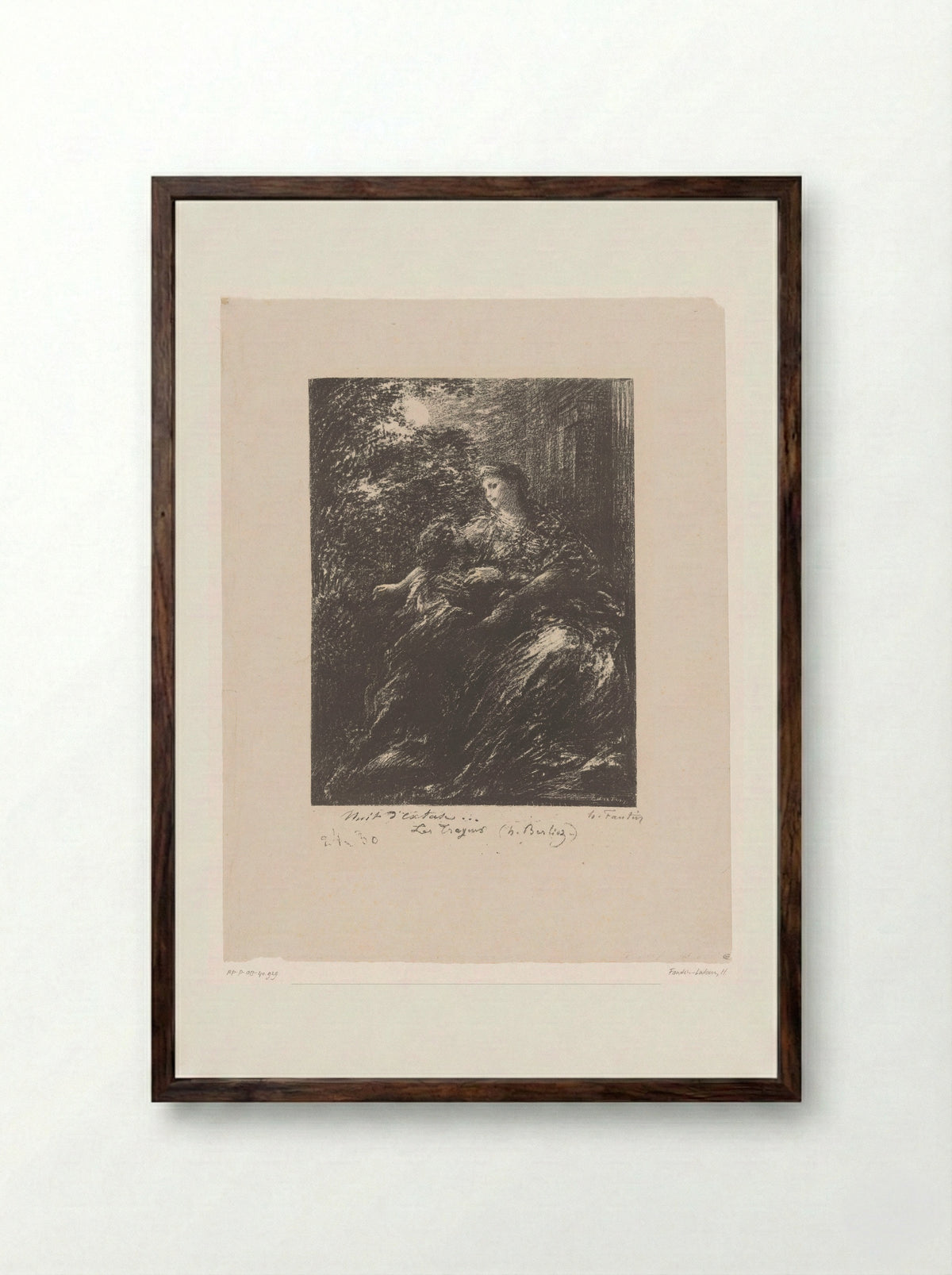 Nuit d'extase (Dido and Aeneas) - Henri Fantin-Latour - Framed Print Dark Wood