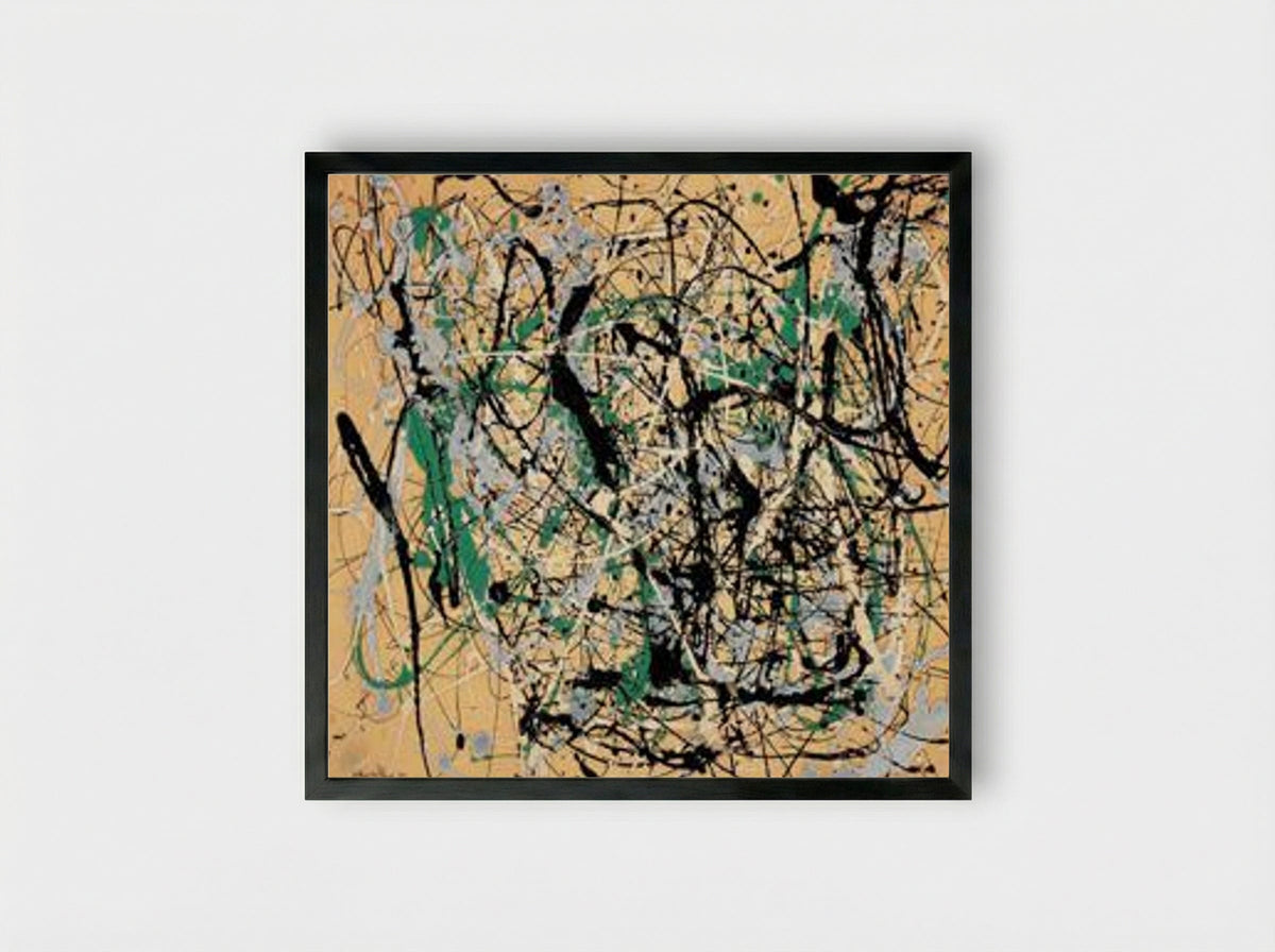 Number 17 - Jackson Pollock - Framed Print Black