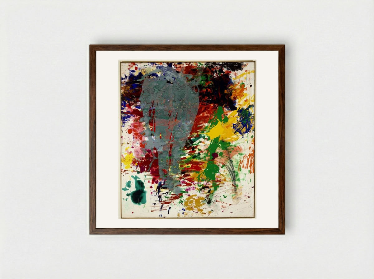Number 1 - Morris Louis - Framed Print Dark Wood