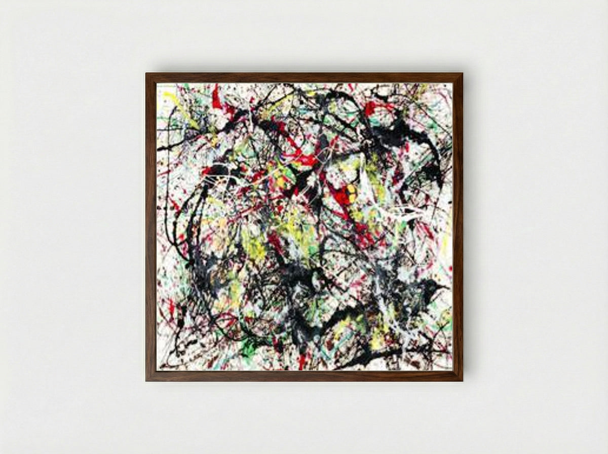 Number 48 - Jackson Pollock - Framed Print Dark Wood